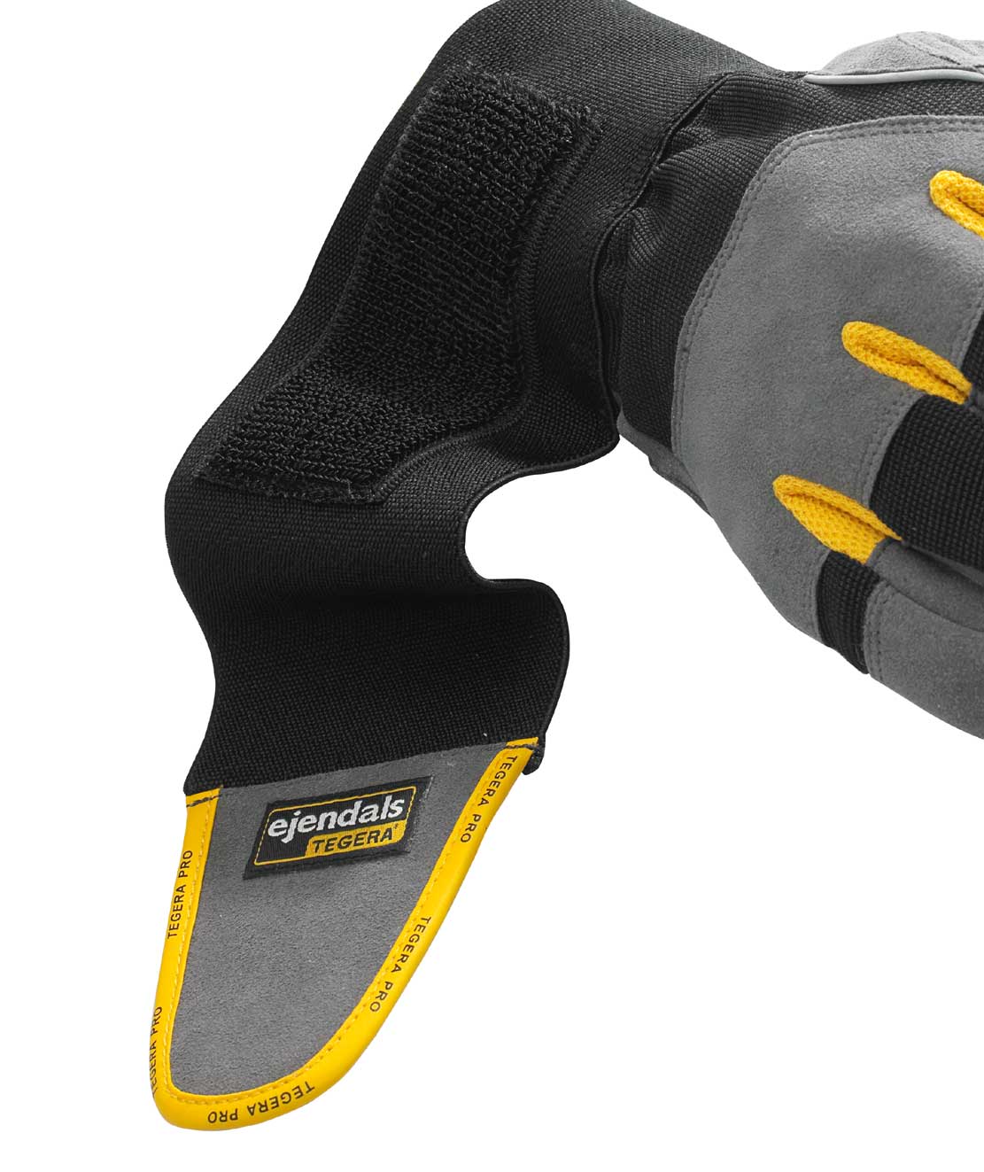 Tegera 9295 wrist-supporting work gloves, Grey/Black/Yellow, large image number 2