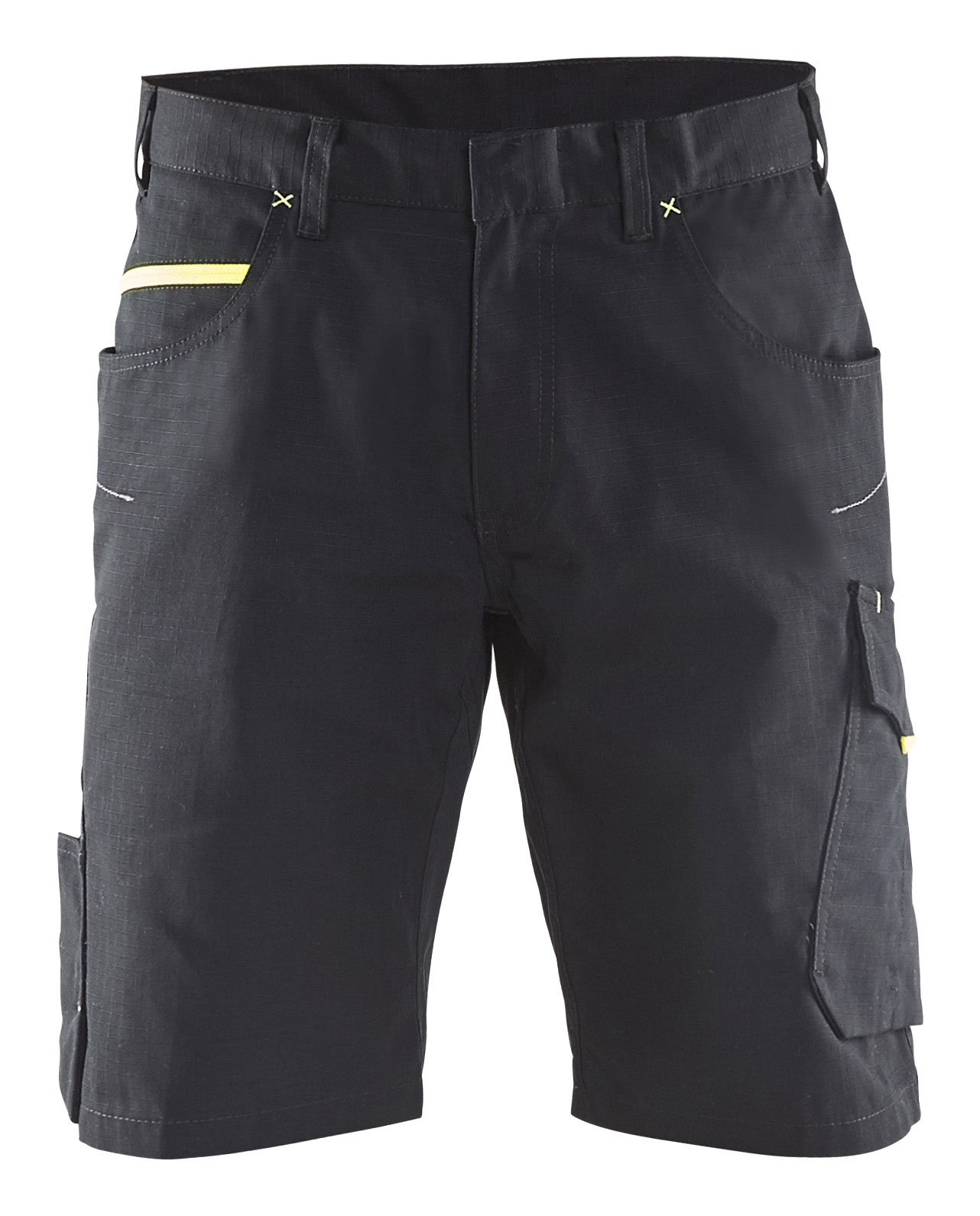 Bl&aring;kl&auml;der Unite arbejdsshorts, Sort/Gul