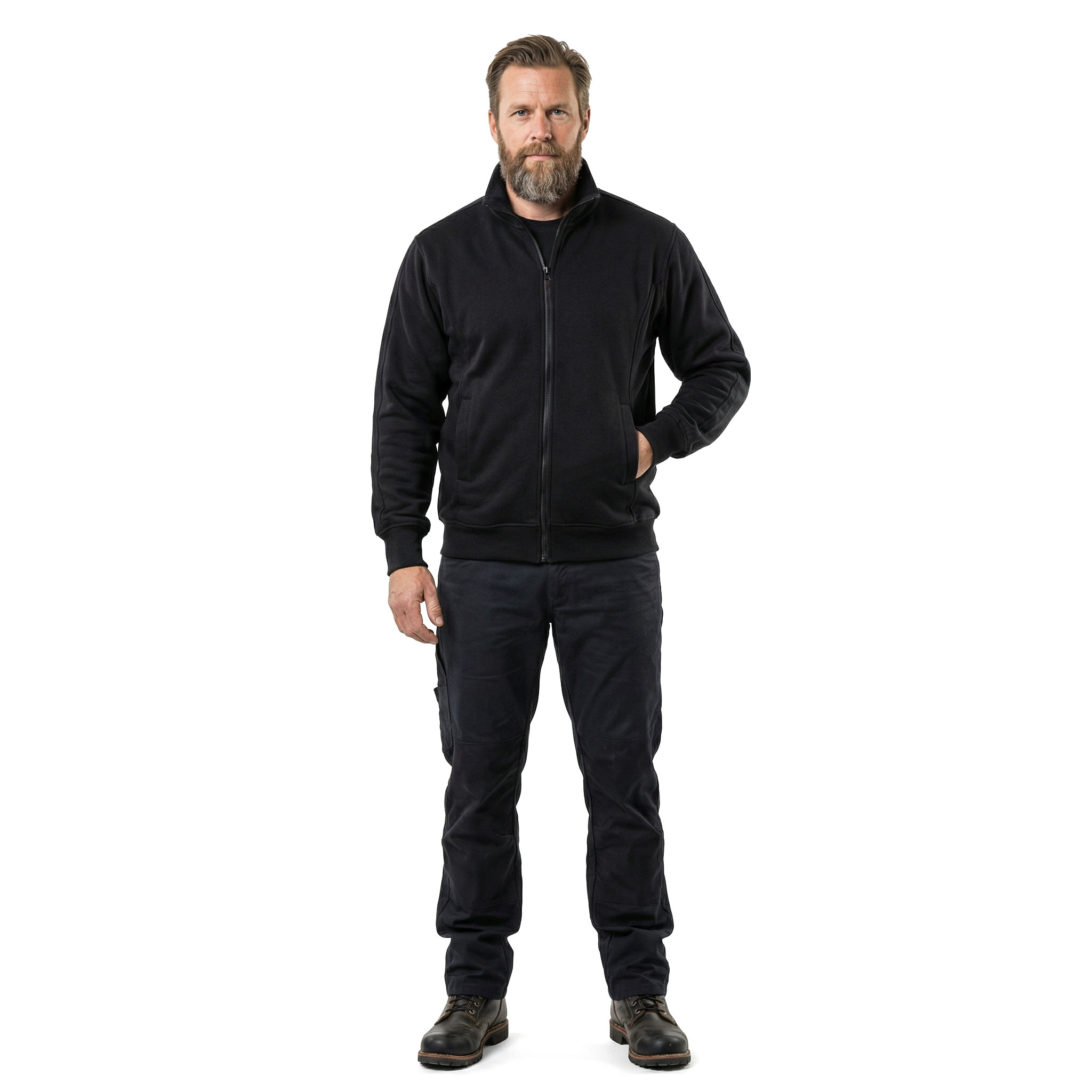 L.Brador Cardigan 654PB, Schwarz, large image number 2