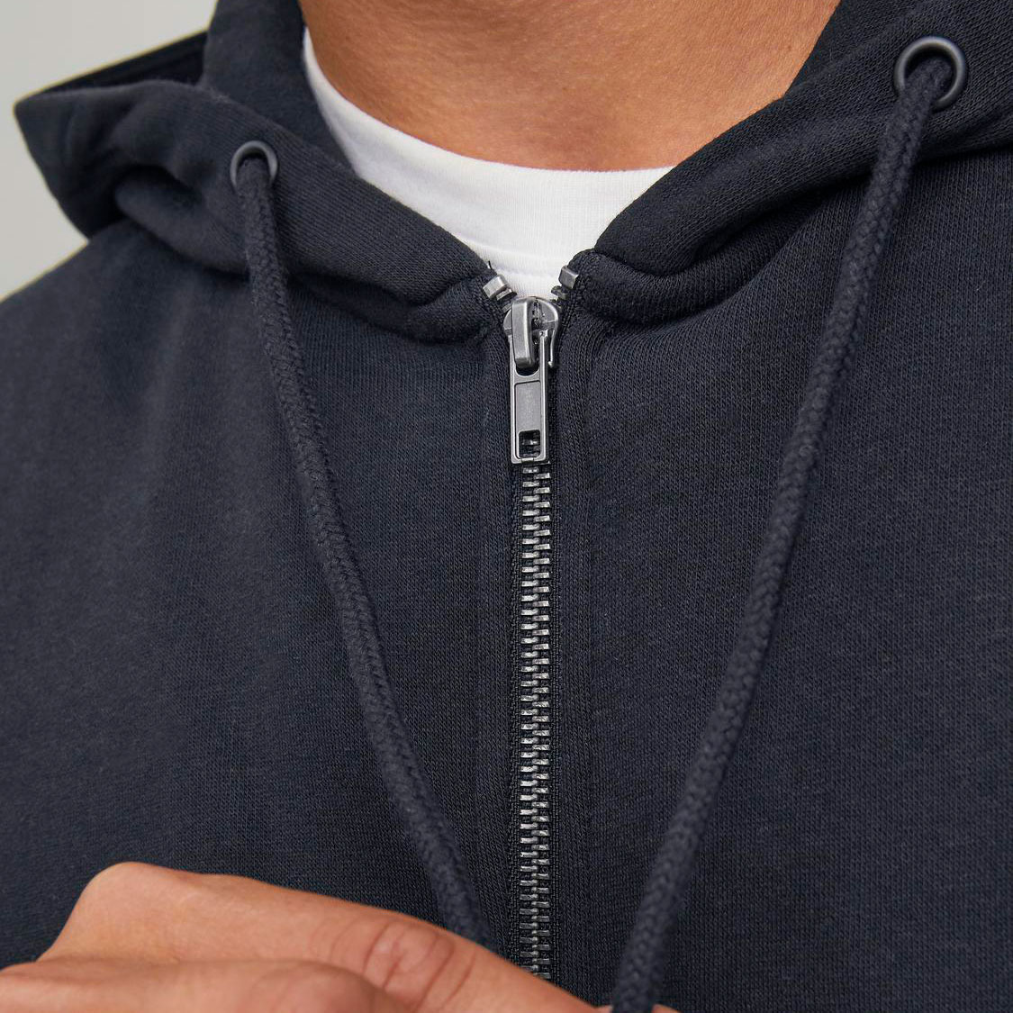 Jack & Jones JJEBRADLEY hettegenser med glidel&aring;s, Black, large image number 7