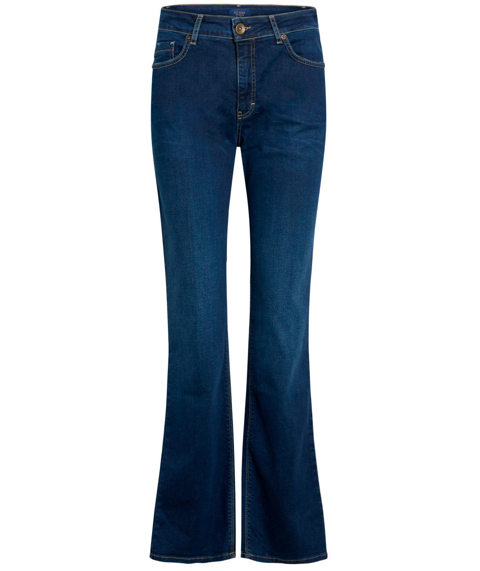 Claire Woman Jaya jeans med kort benl&auml;ng dam, Denim