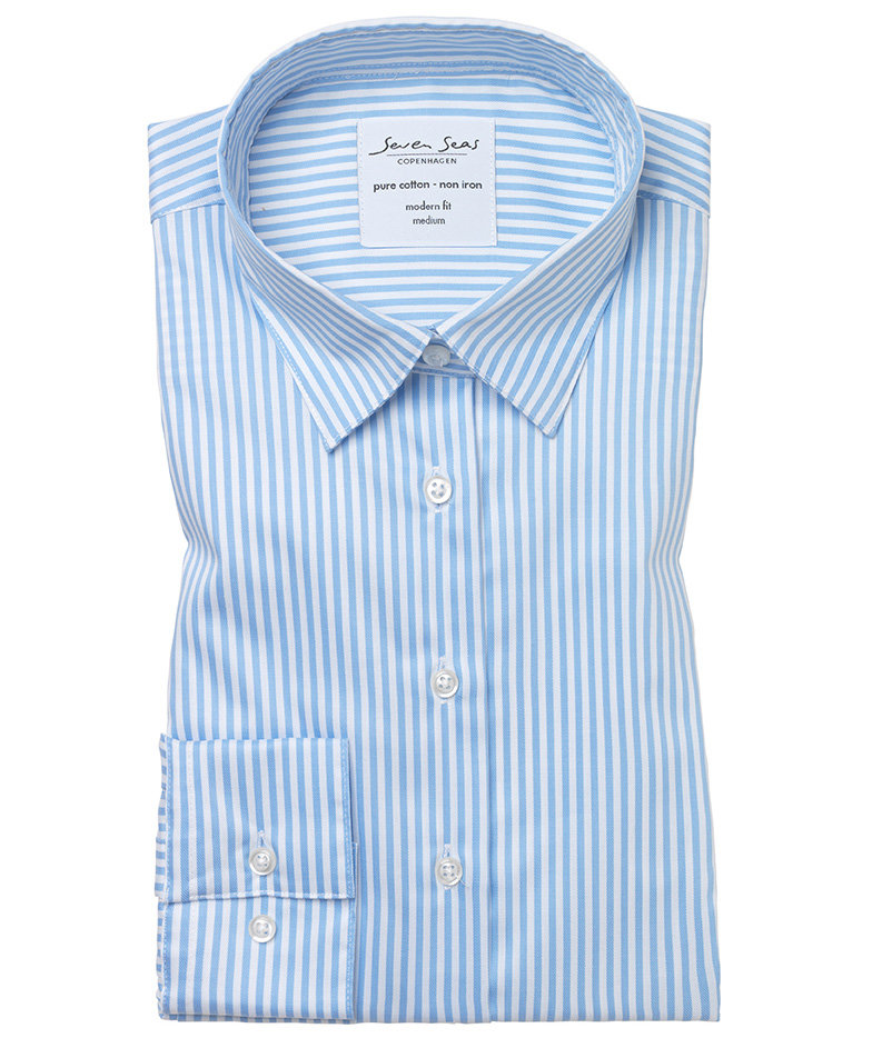 Seven Seas Kadet modern fit women's shirt, Light Blue, large image number 4