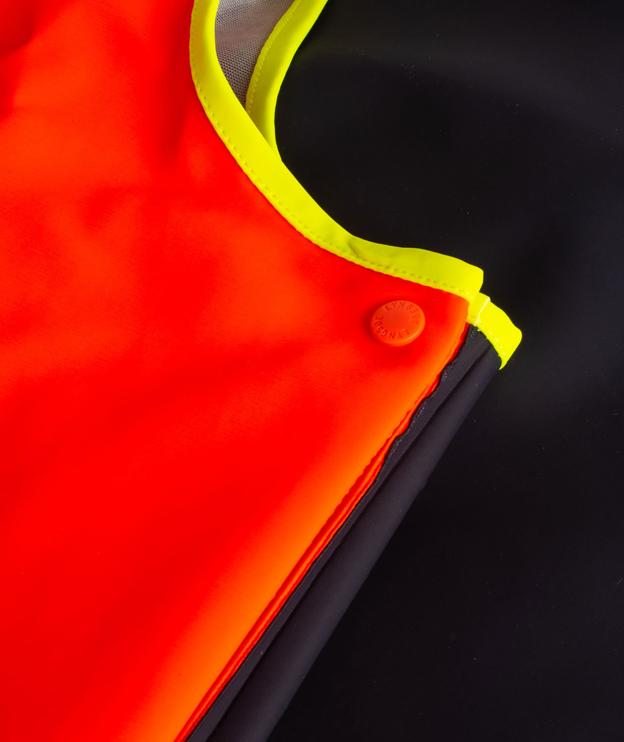 Lyngs&oslash;e PVC rain bib and brace, Hi-vis Orange/Marine, large image number 2