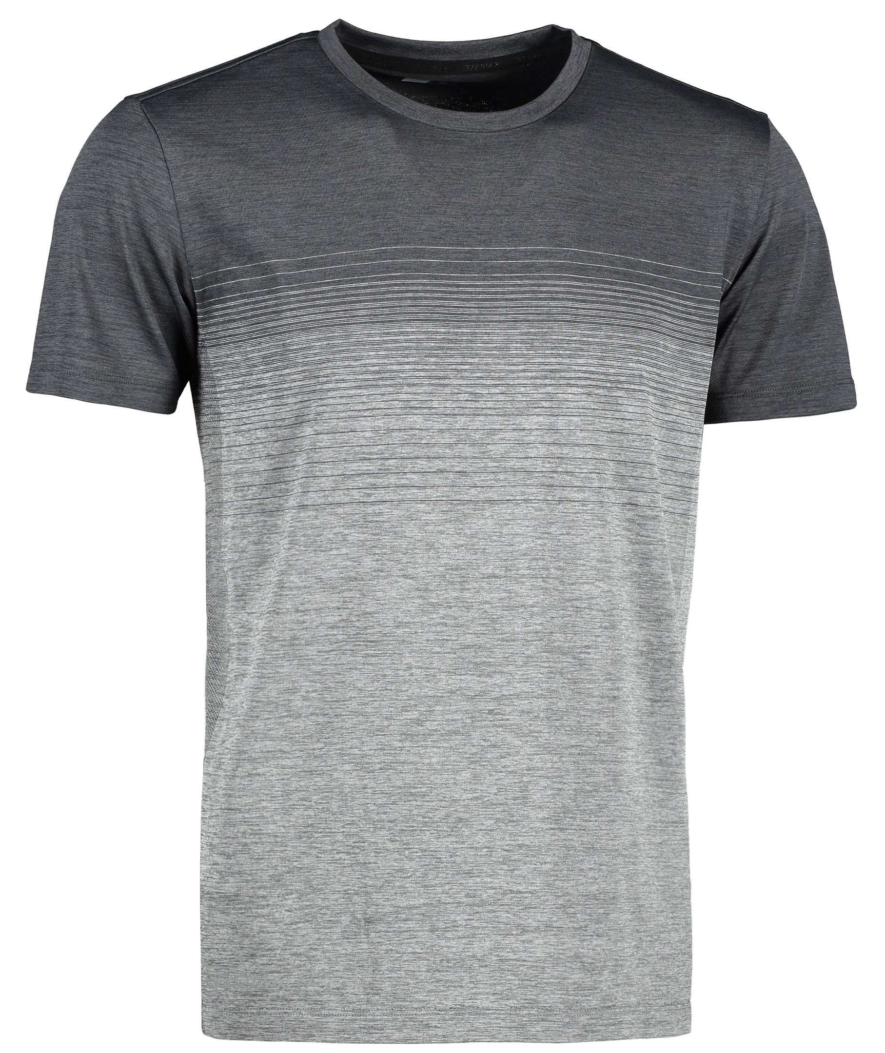 GEYSER seamless striped T-shirt, Anthracite melange, large image number 3