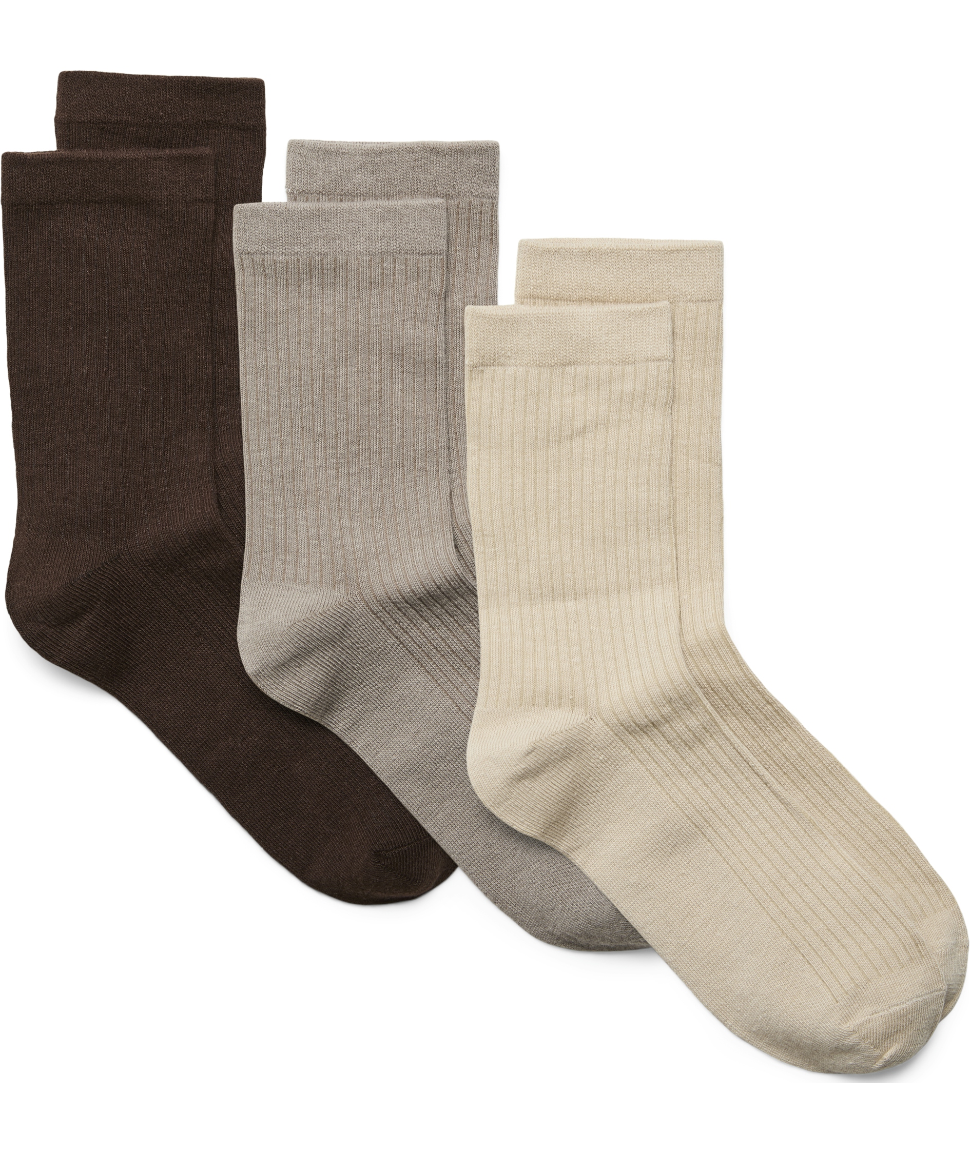 Vero Moda VMKLARA 3-pak damestr&oslash;mper, Oatmeal/Moonrock/Chocolate Martini