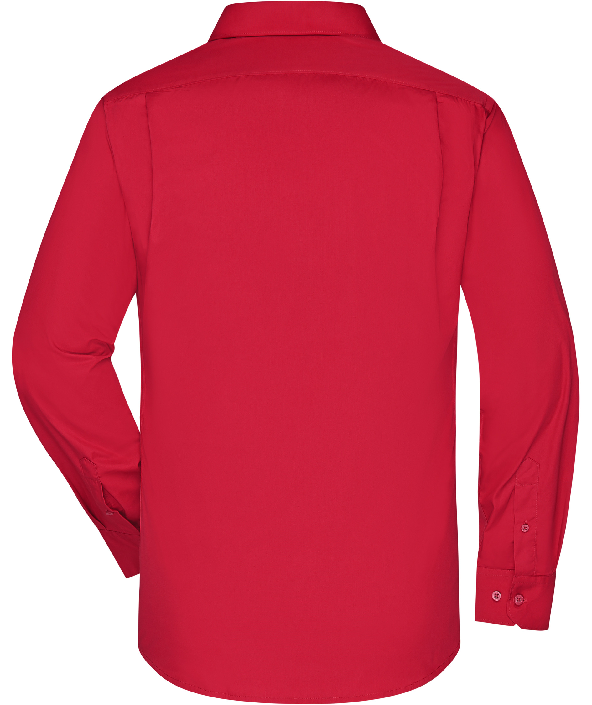 James & Nicholson modern fit  skjorte, R&oslash;d