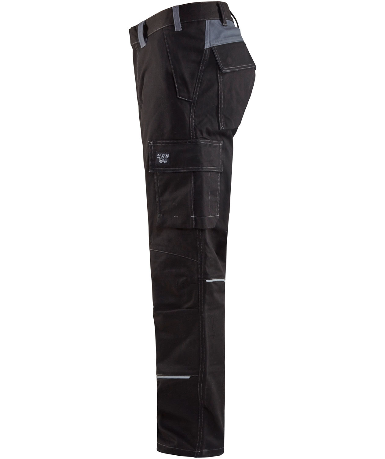 Bl&aring;kl&auml;der Anti-Flame arbeidsbukse, Svart/Gr&aring;, large image number 2