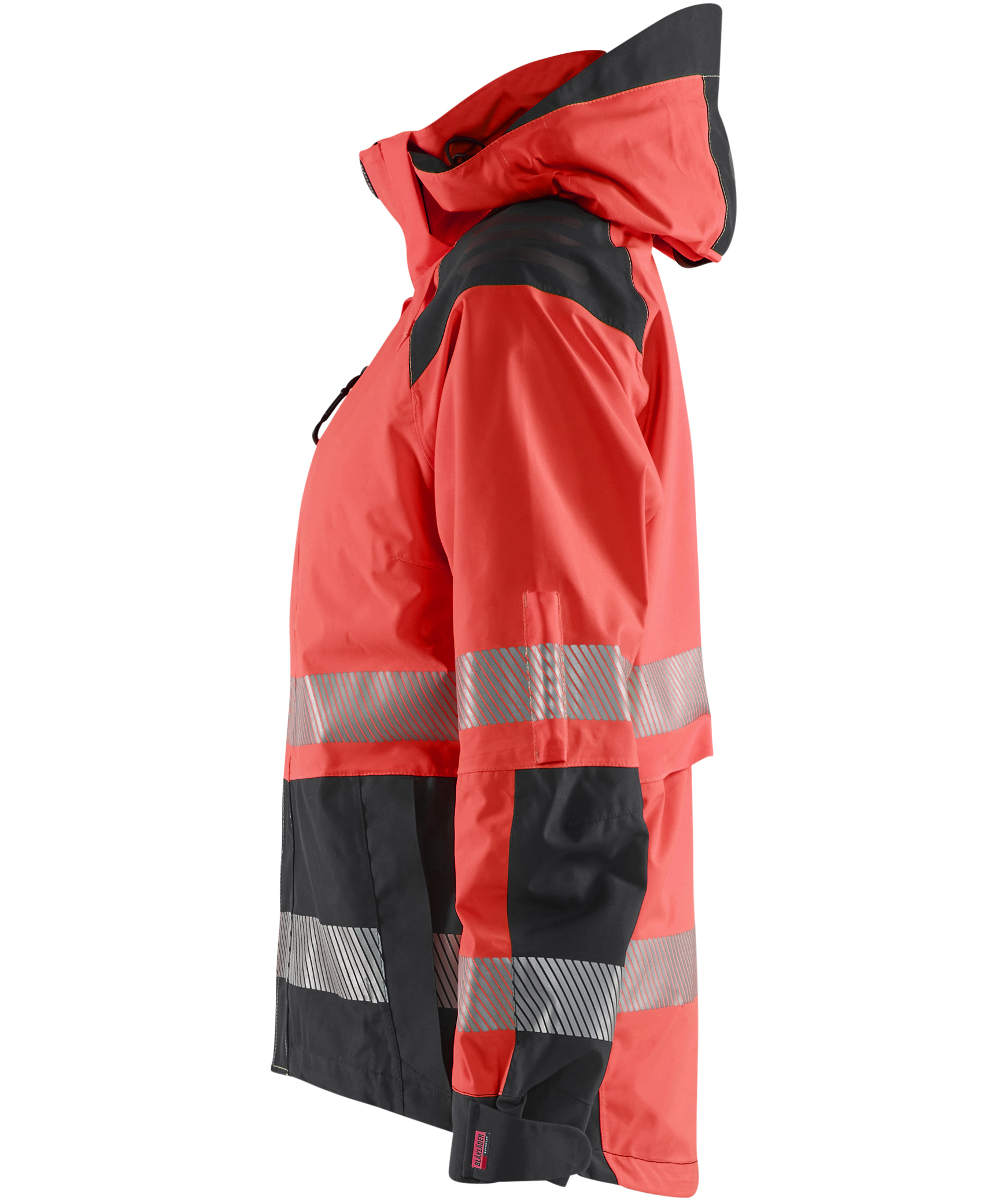 Bl&aring;kl&auml;der dame skaljakke, Hi-Vis r&oslash;d/sort, large image number 4