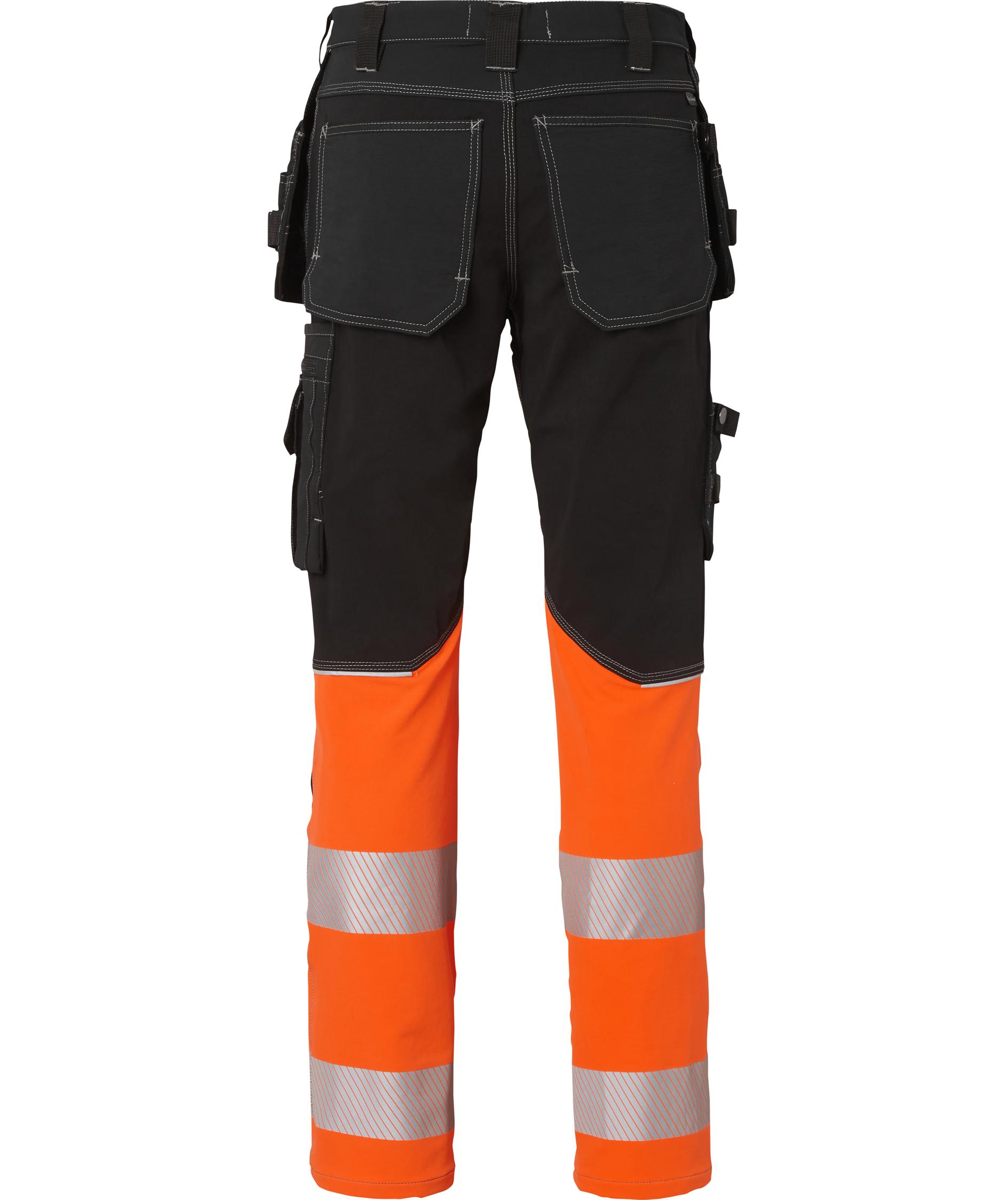Top Swede h&aring;ndverksbukse 312 full stretch, Svart/Hi-vis Oransje
