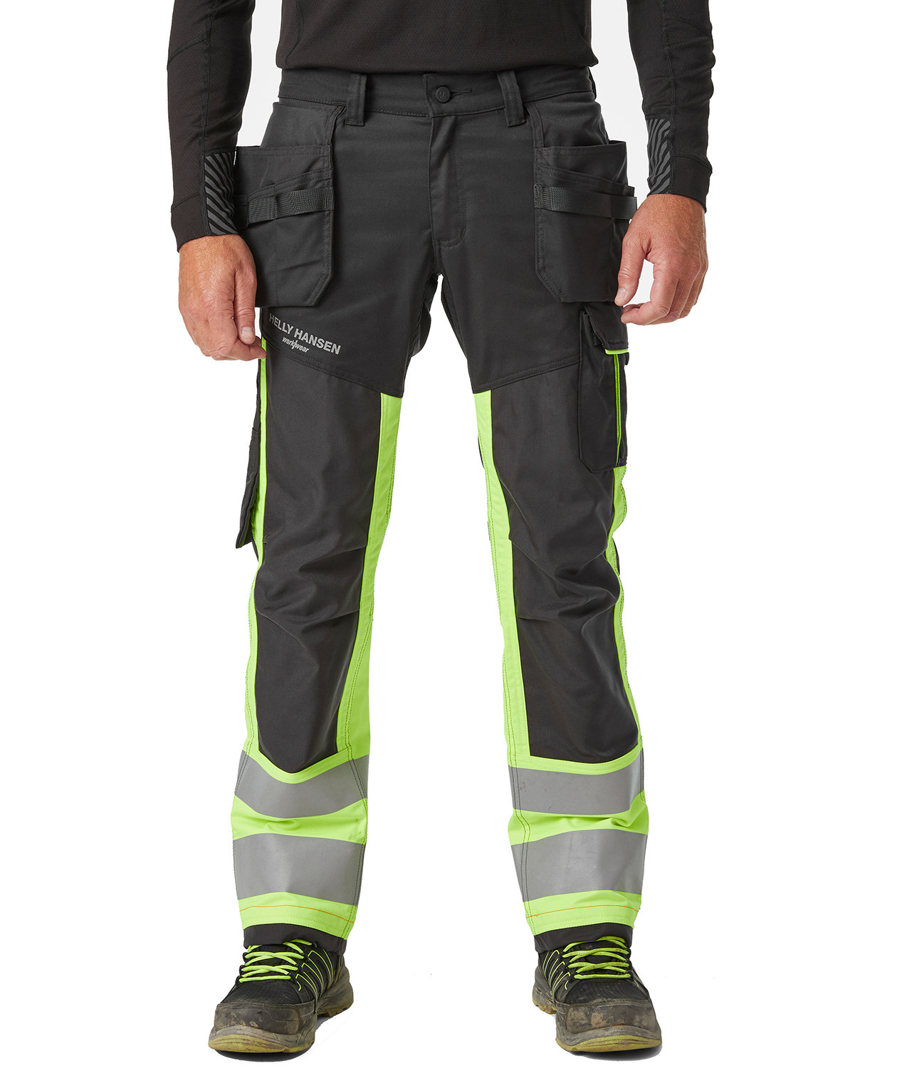 Helly Hansen Alna 2.0 h&aring;ndverksbukse, Hi-vis gul/charcoal