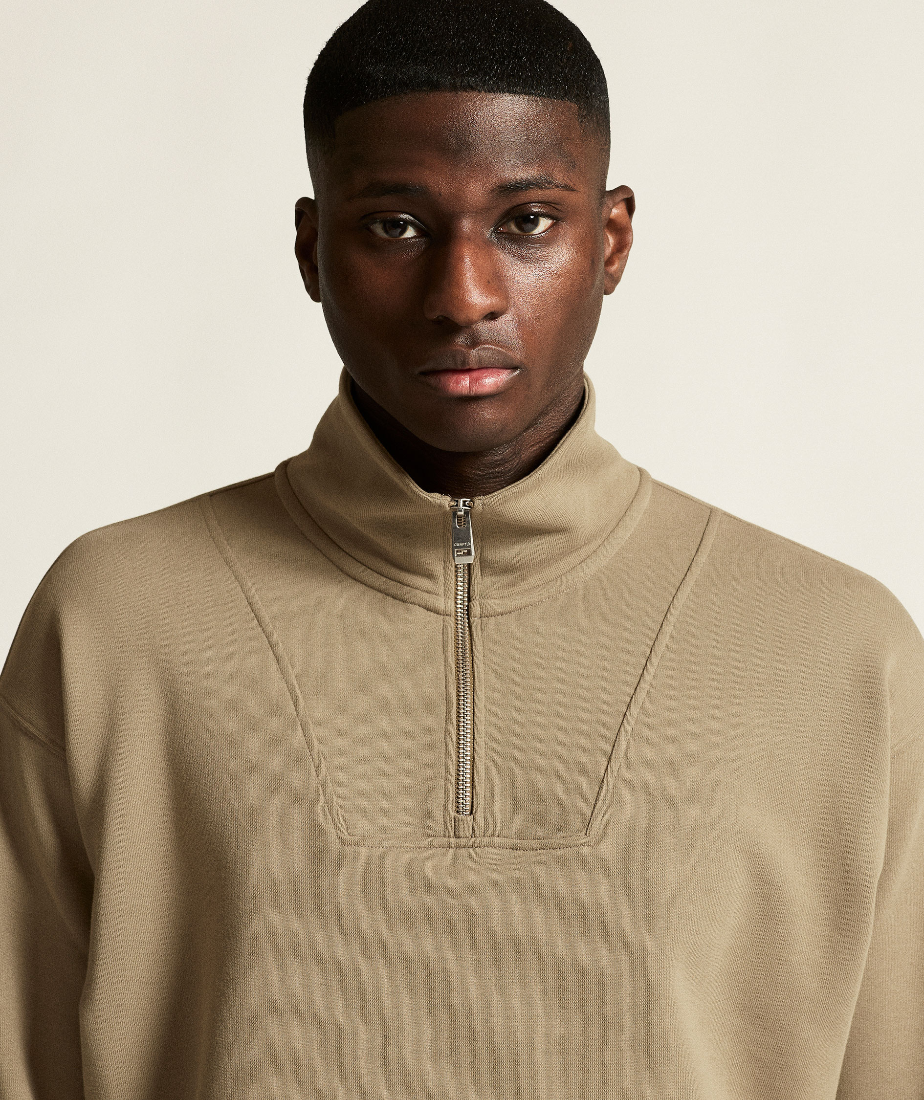 Craft Frequent half zip, Taupe, large image number 5