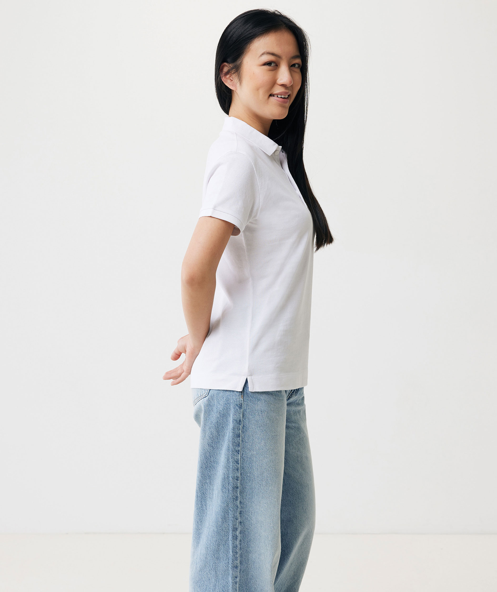 Iqoniq Yosemite Damen Poloshirt, Recycled White, large image number 4