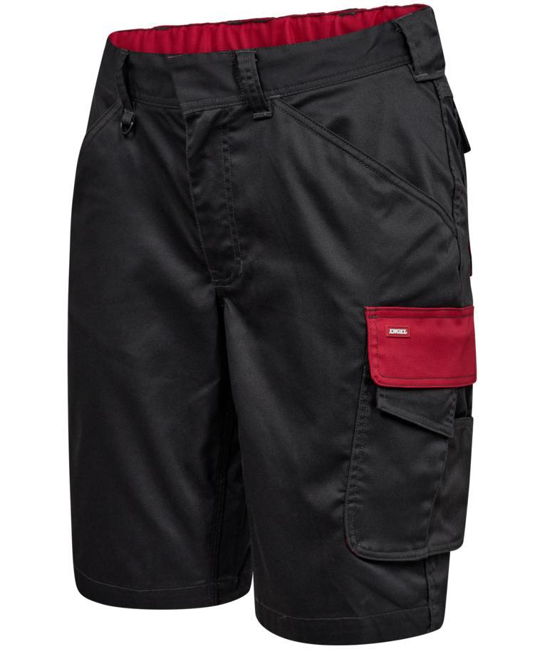 Engel Galaxy dame arbejdsshorts, Antracitgr&aring;/Tomato Red, large image number 2