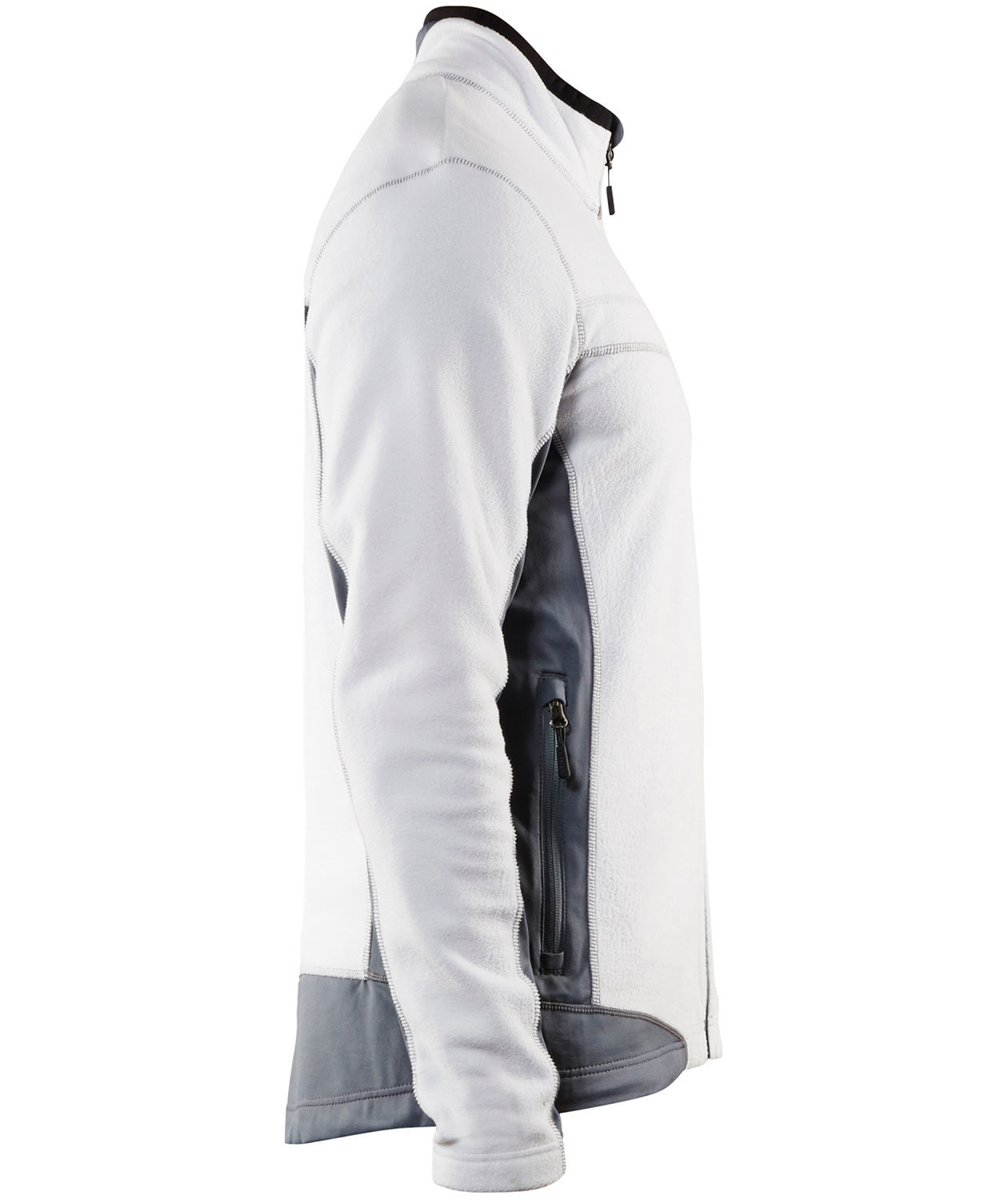 Bl&aring;kl&auml;der&nbsp;Microfleece jakke, Hvid/Gr&aring;, large image number 3