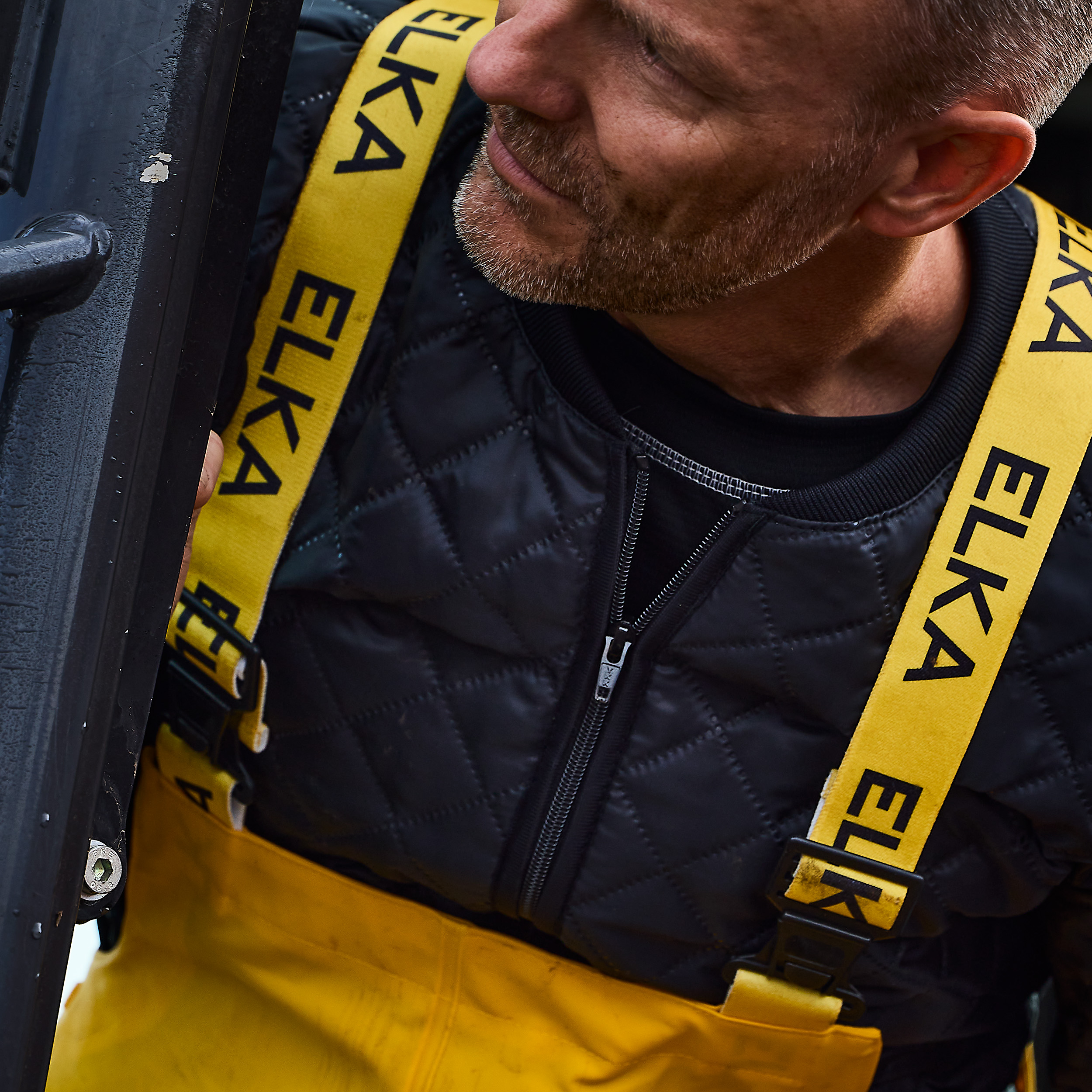 ELKA Elements PU/PVC regnh&auml;ngselbyxa, Gul, large image number 5