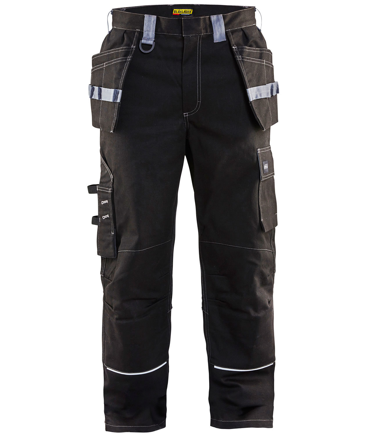 Bl&aring;kl&auml;der Anti-Flame h&aring;ndv&aelig;rkerbukser, Sort/Gr&aring;