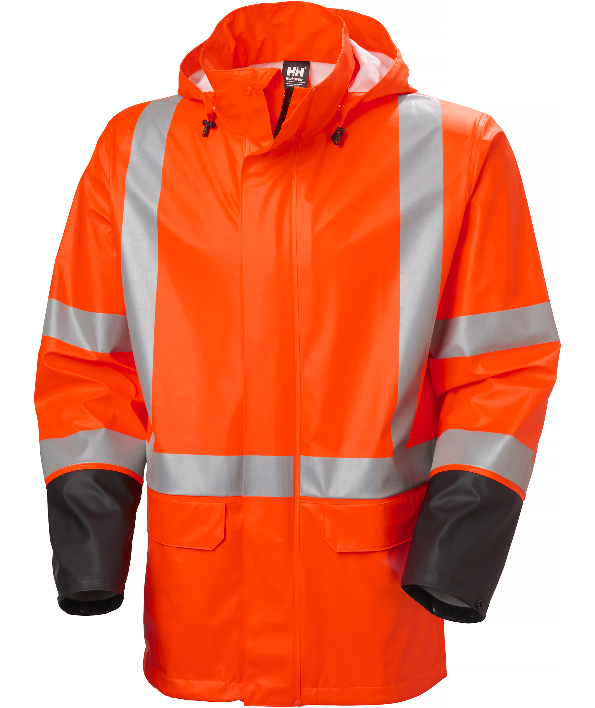 Helly Hansen Addvis regnjakke, Hi-vis Oransje/Ebony