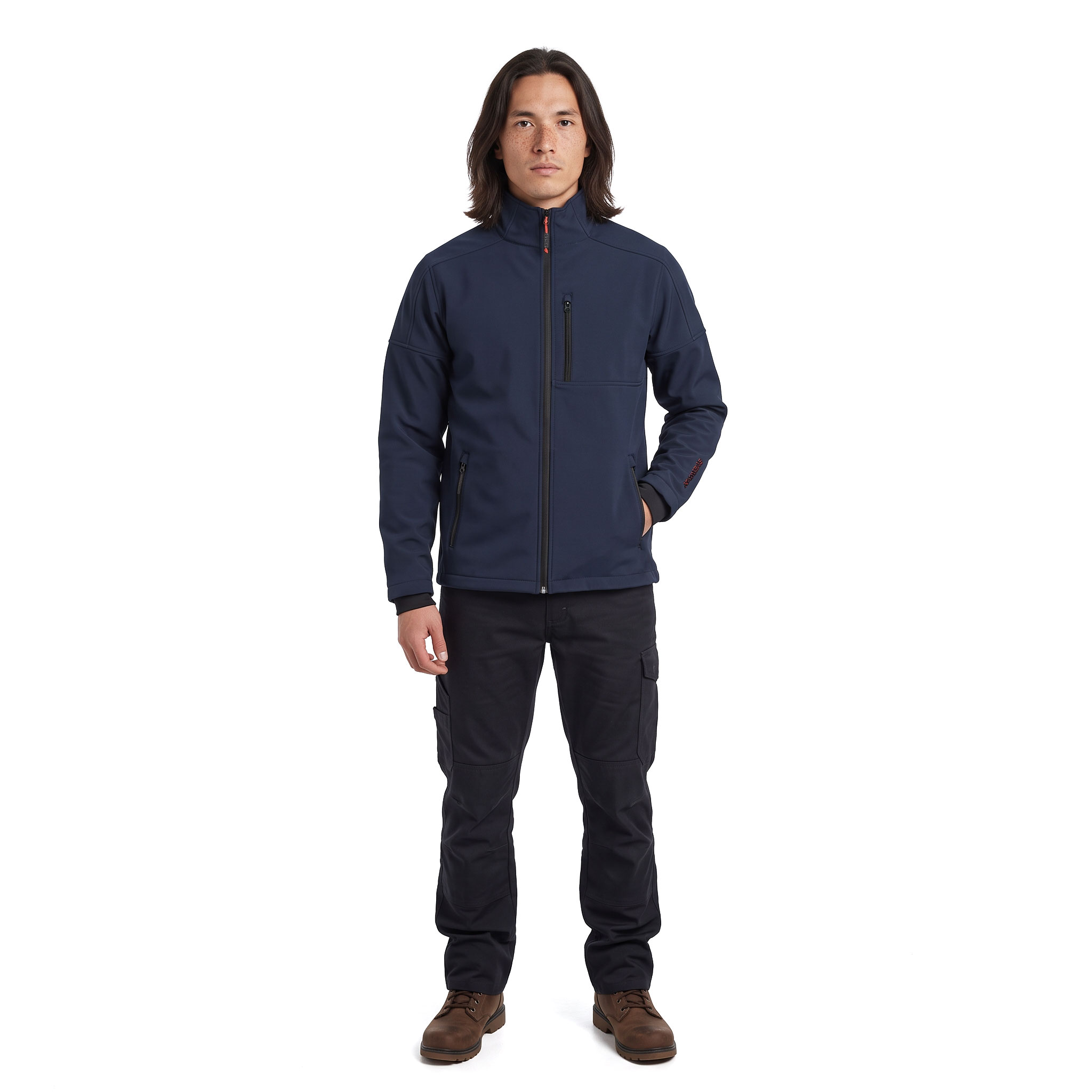 Kansas Apparel Basic softshell jacket, Dark Marine Blue, large image number 2