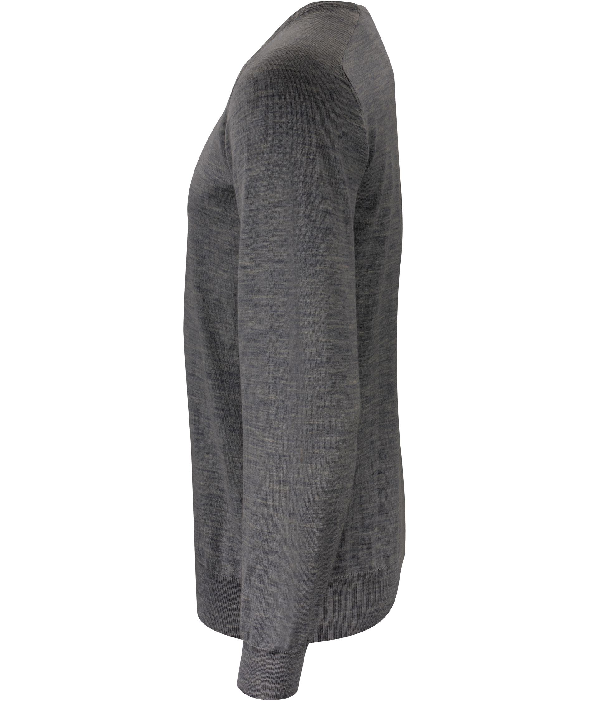 J. Harvest & Frost striktr&oslash;je med merinould, Dark Grey Melange, large image number 2