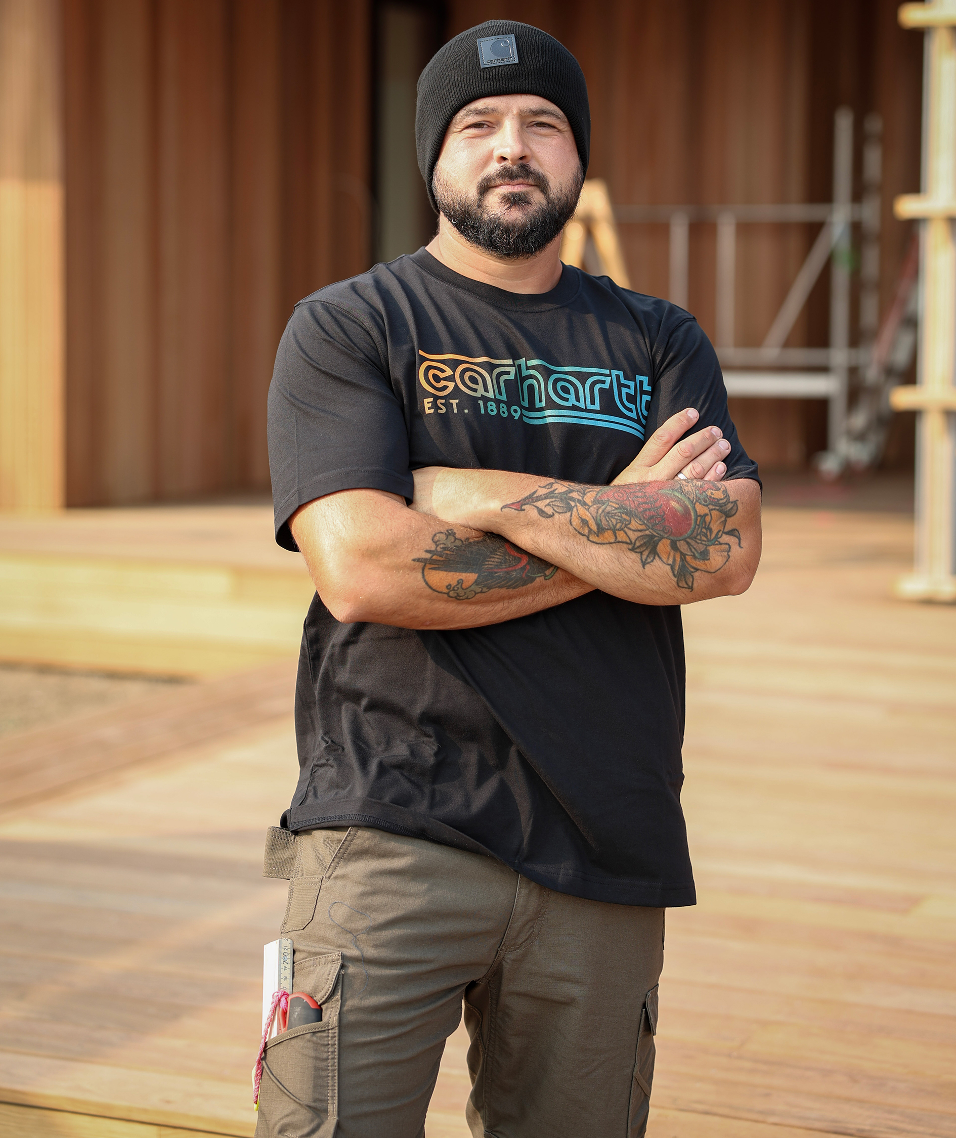 Carhartt Logo Graphic T-shirt, Black, large image number 1