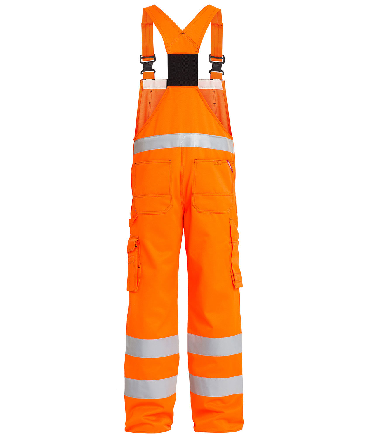 Engel work bib and brace trousers, Hi-vis Orange, large image number 1