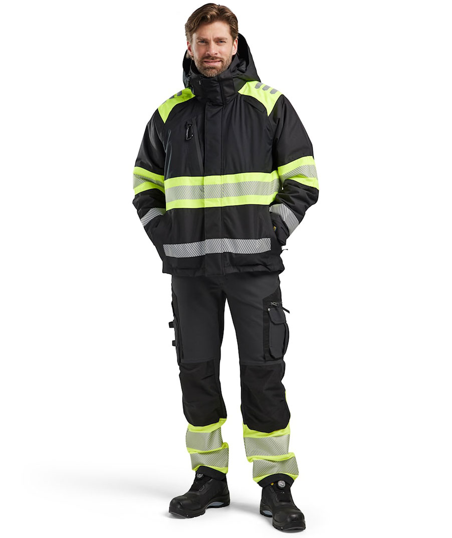 Bl&aring;kl&auml;der vinterjakke, Sort/Hi-Vis Gul