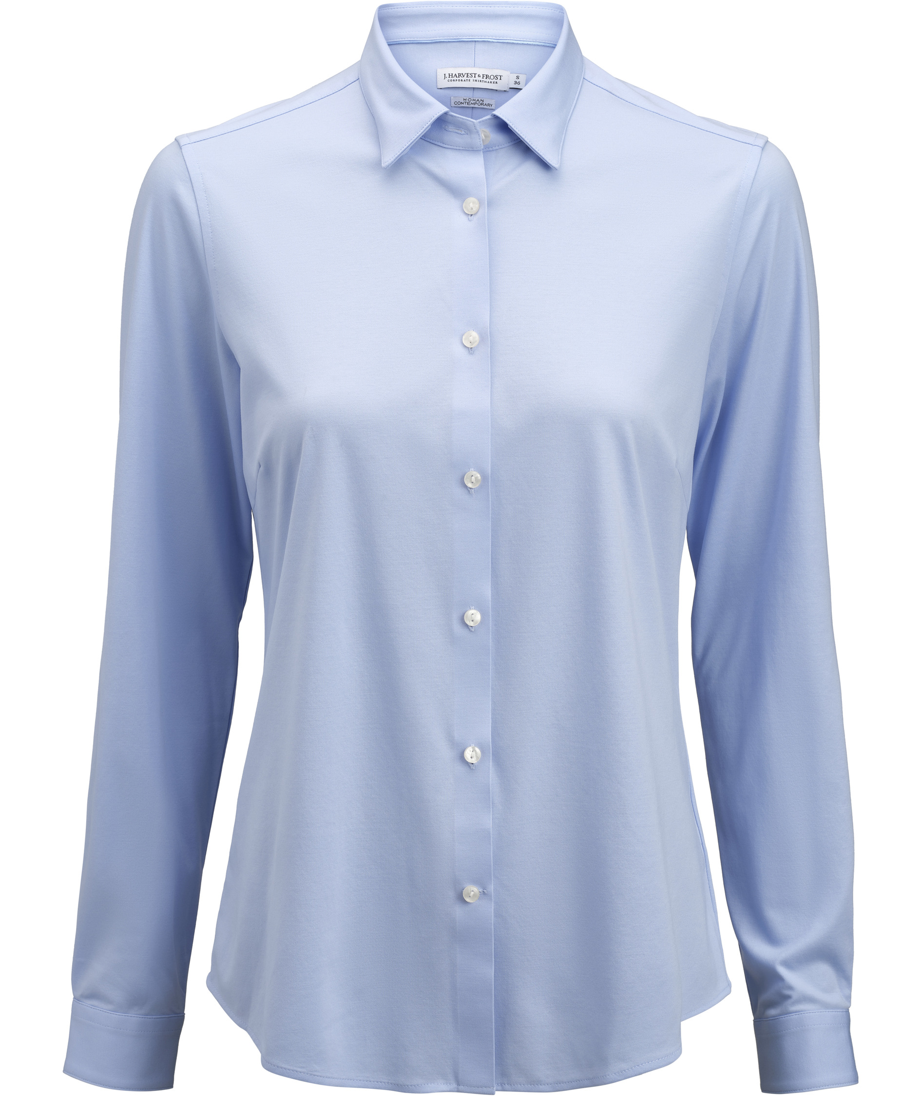 J. Harvest & Frost Indigo Bow 132 Contemporary skjorta dam, Sky Blue, Sky Blue, swatch