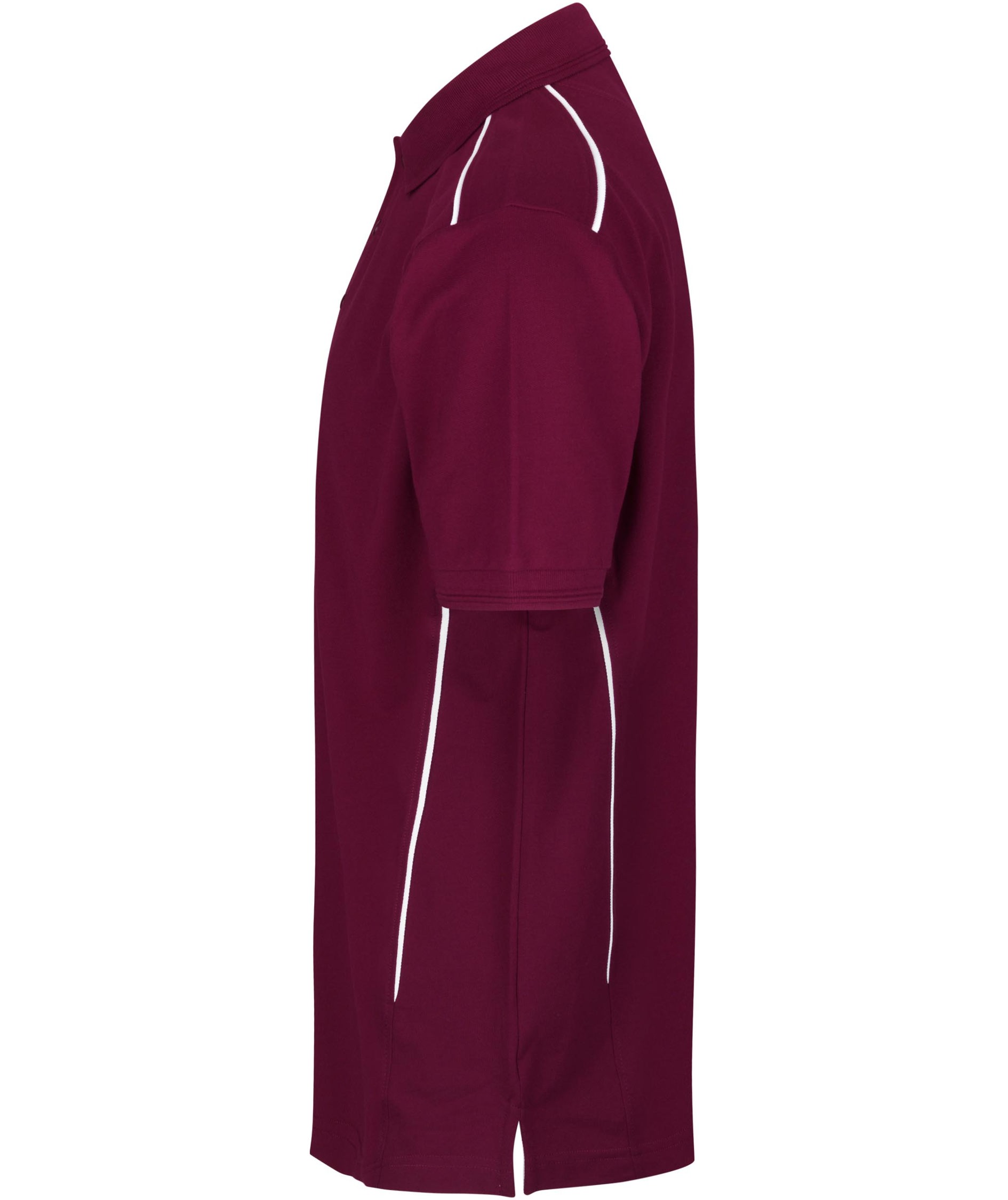 ID PRO Wear pipings polo T-shirt, Bordeaux, large image number 2