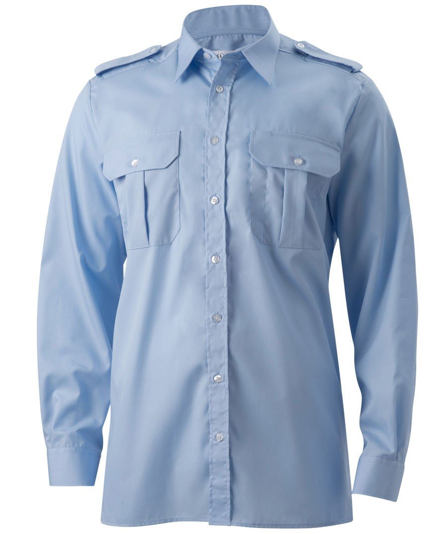 K&uuml;mmel Frank Slim fit pilotskjorta, Ljusbl&aring;