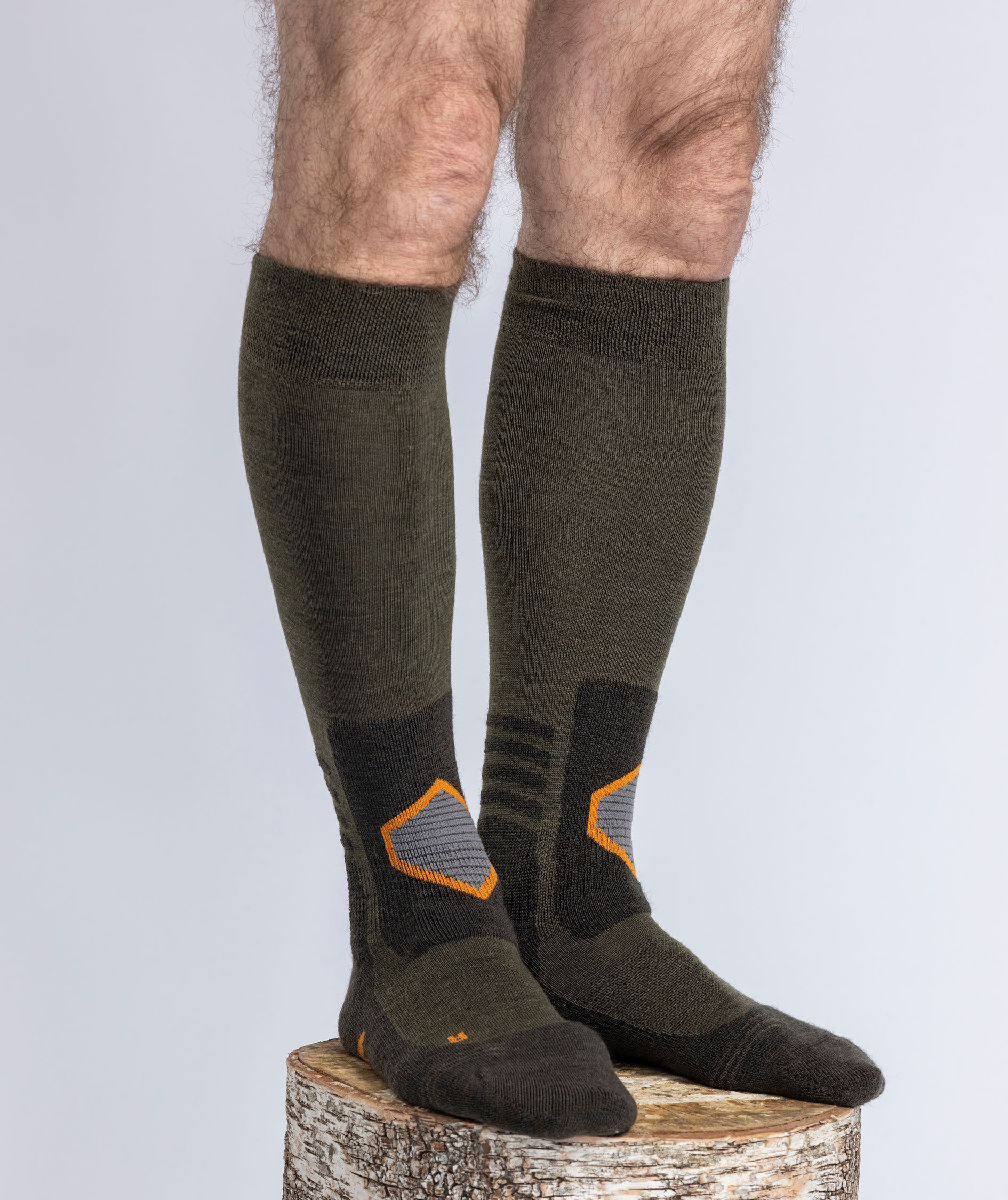 Pinewood Outdoor Multi Sport lange str&oslash;mper, Green/Beige