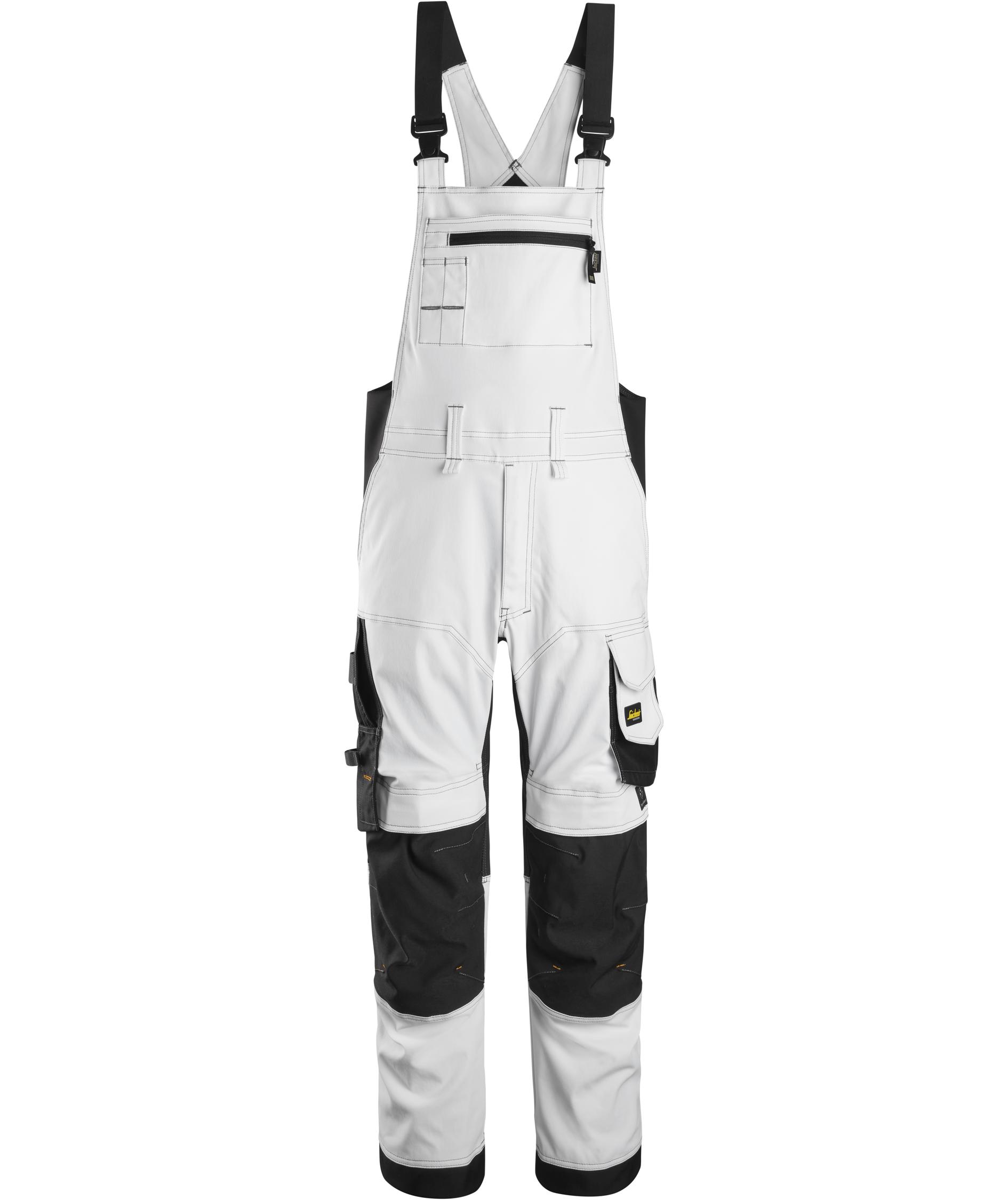 Snickers AllroundWork h&auml;ngselbyxa 6051, White/black, White/black, swatch