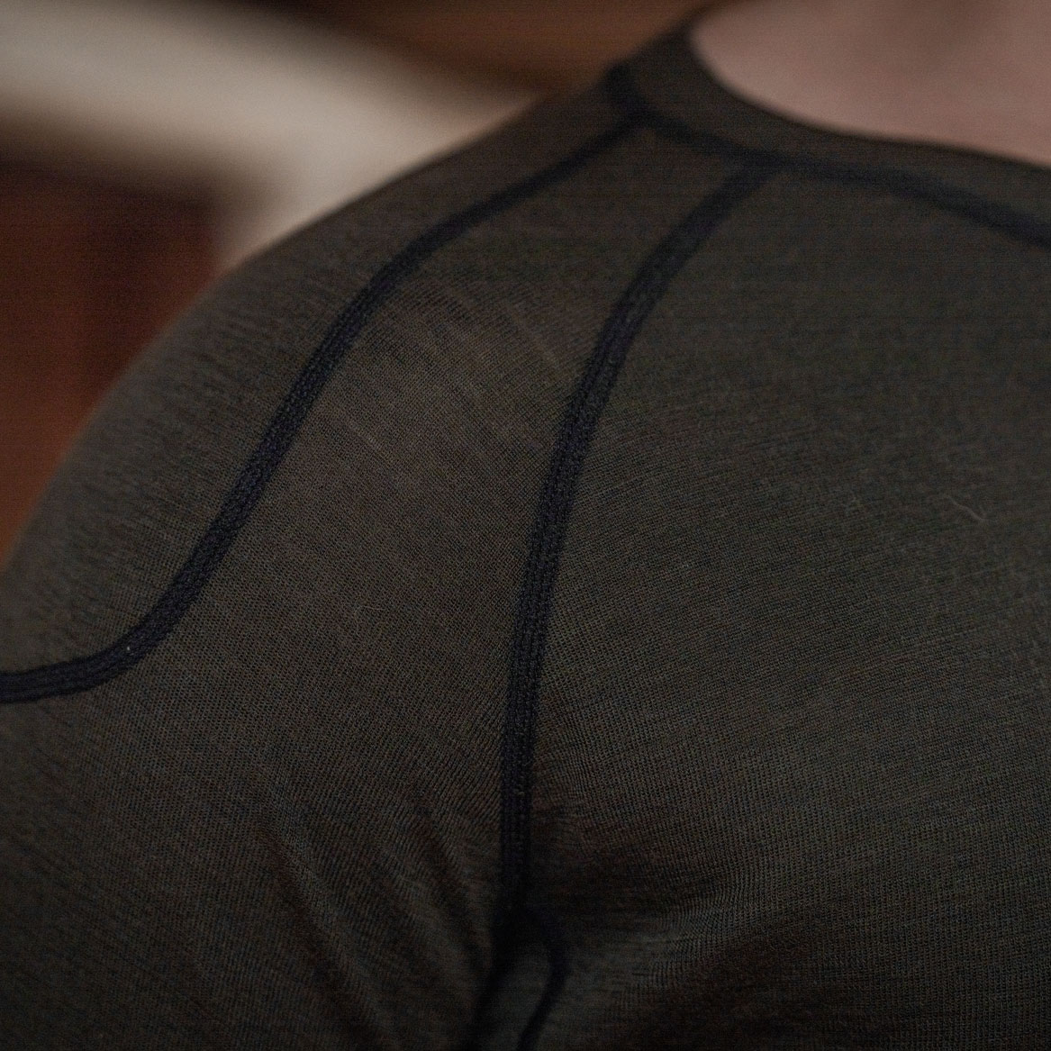 Seeland Apex One Hundred baselayer sweater merino wool, Pine green, large image number 3