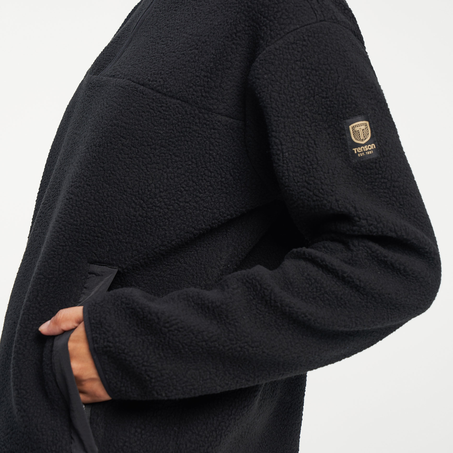 Tenson Yoke dame halfzip fiberpelstr&oslash;je, Black, large image number 5