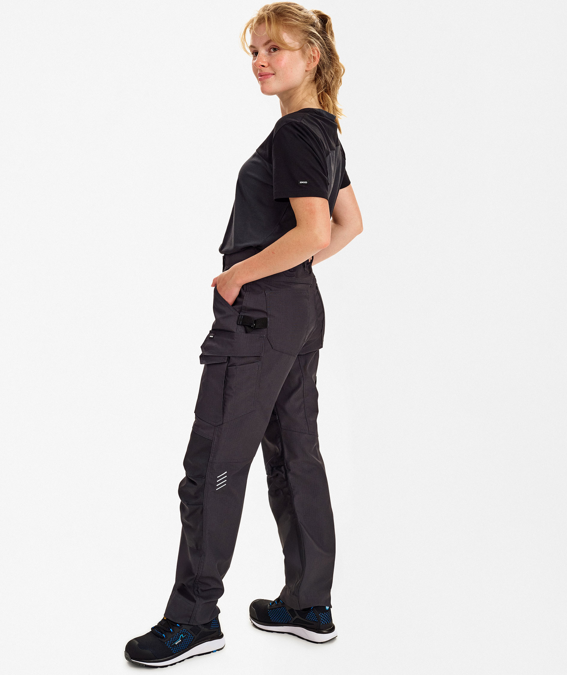 Engel Entire dame arbejdsbukser, Anthracite Grey, large image number 5