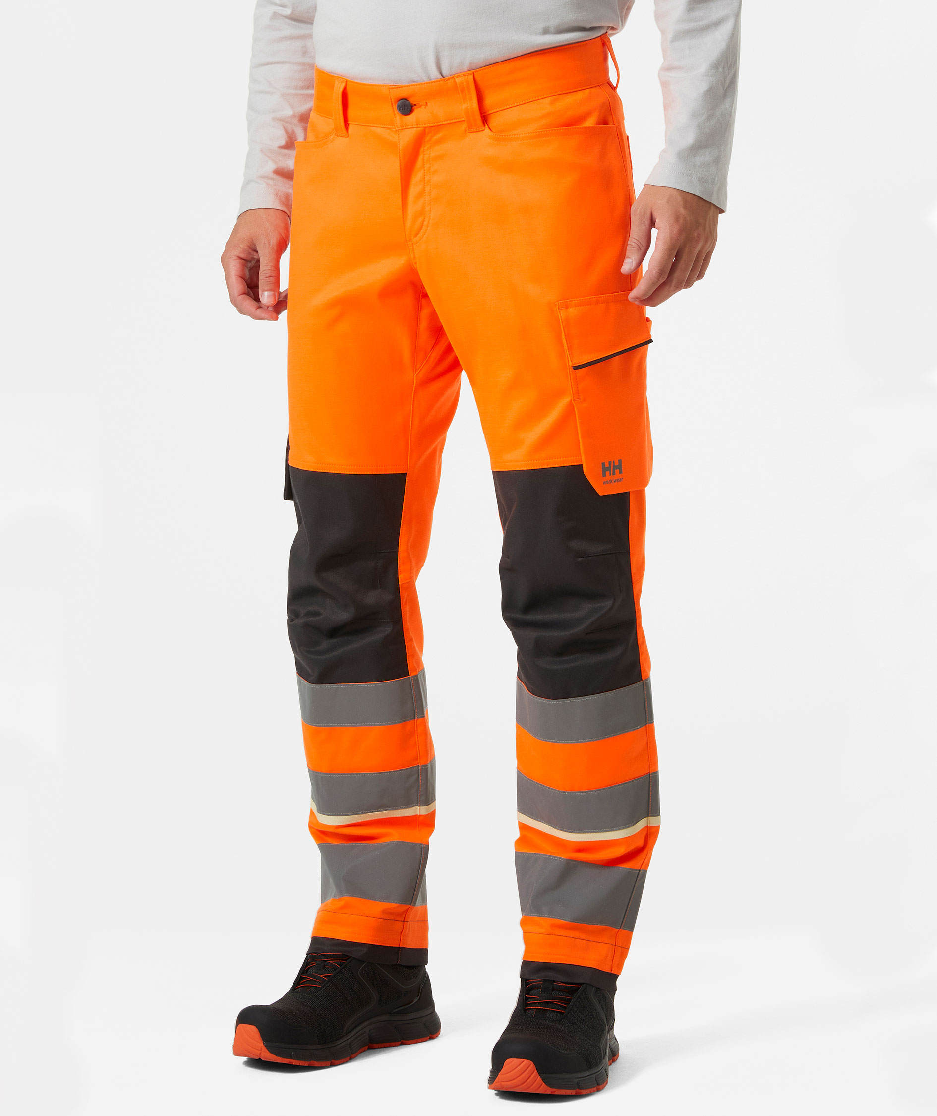 Helly Hansen UC-ME arbeidsbukse, Hi-vis Oransje/Ebony, large image number 1