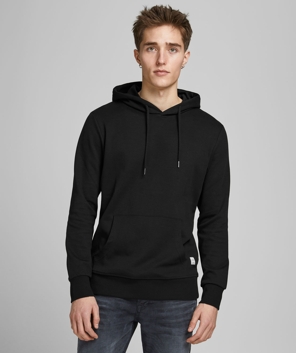 Jack & Jones JJEBASIC hoodie, Black