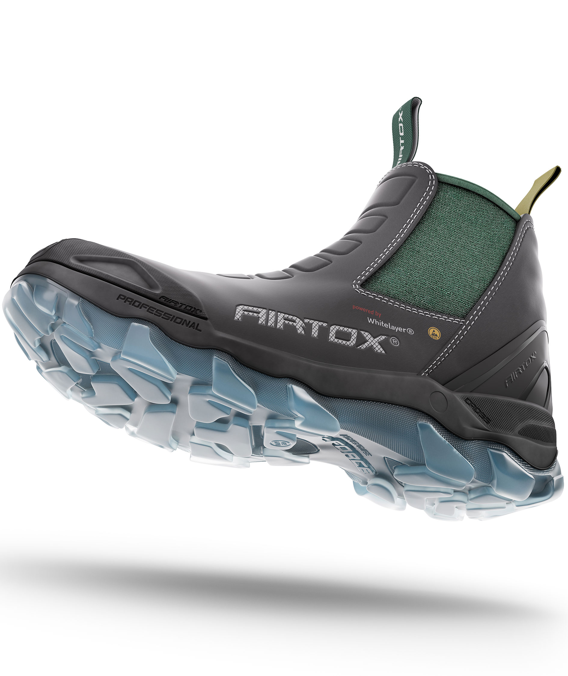 Airtox GLC safety boots S3, Black/Green