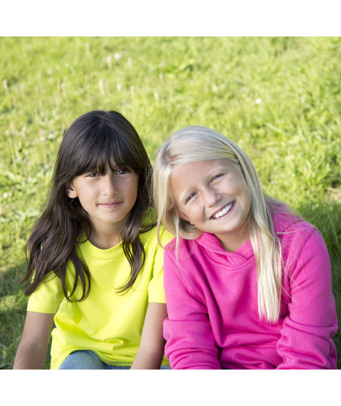 Clique Basic Hoddy / hoodie barn, Ljus Cerise, large image number 2