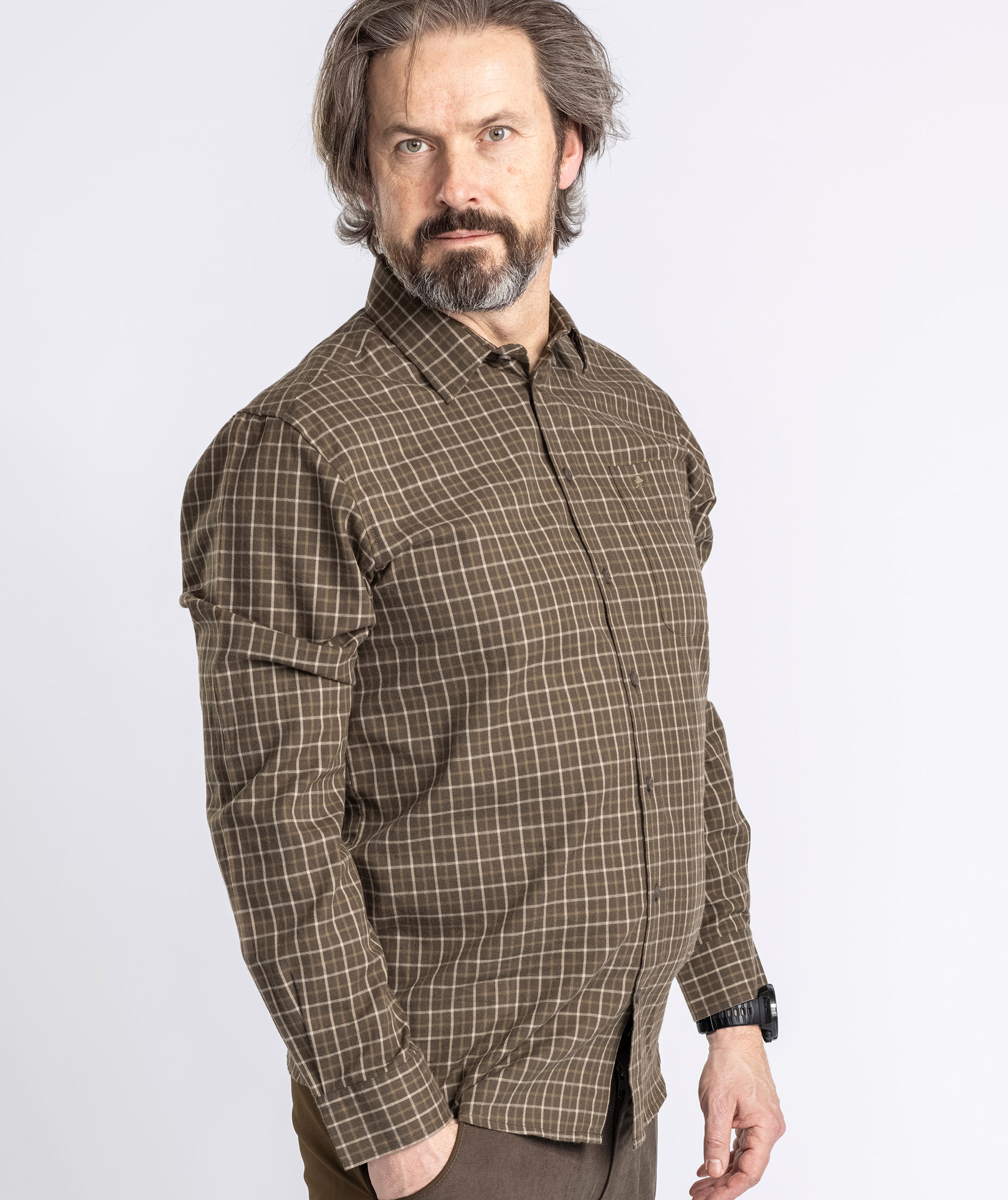 Pinewood Nydala Grouse skjorte, Moss green, large image number 1