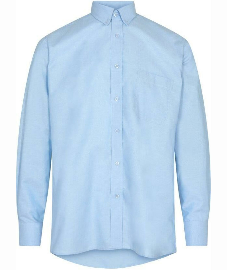 Angli 6900 Oxford blend skjorte langermet, classic+, Lys Bl&aring;