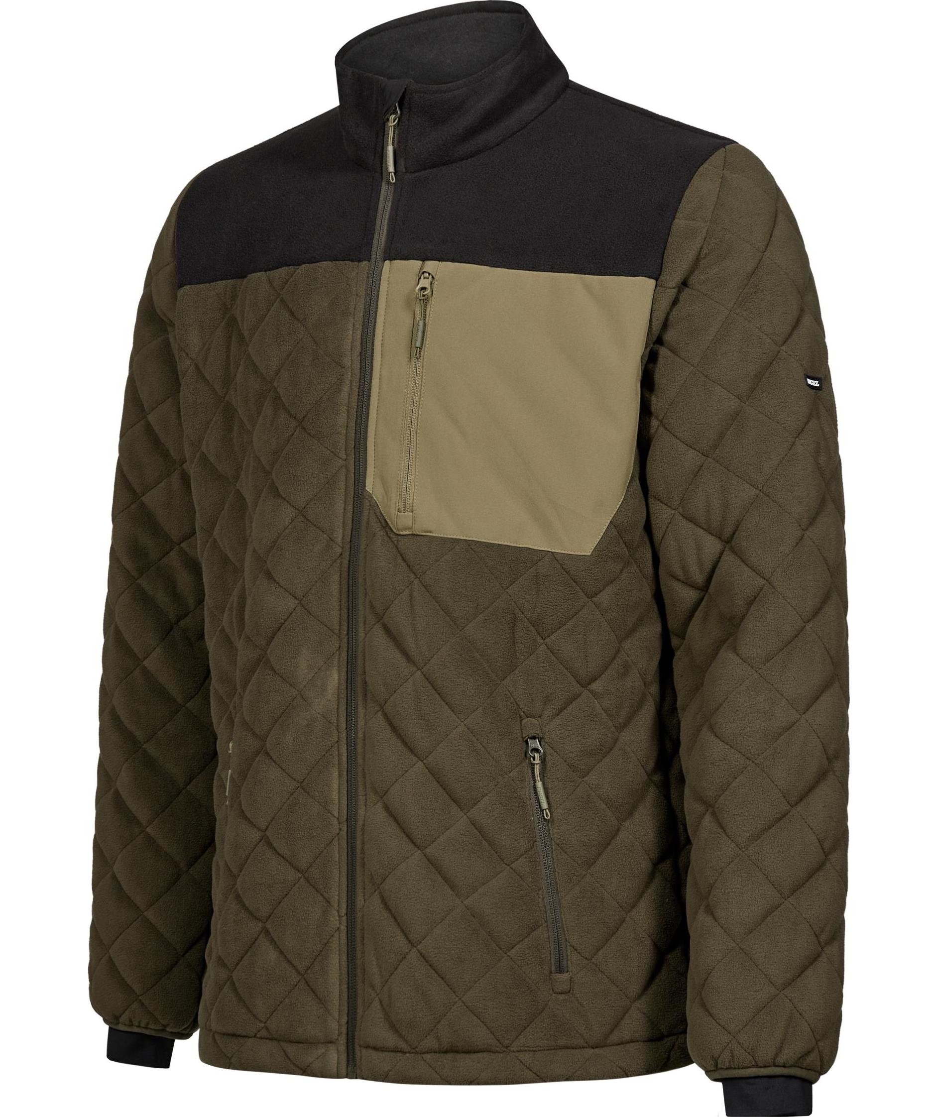 Engel Entire vadderad fleecejacka, Forest Green/Black, large image number 5