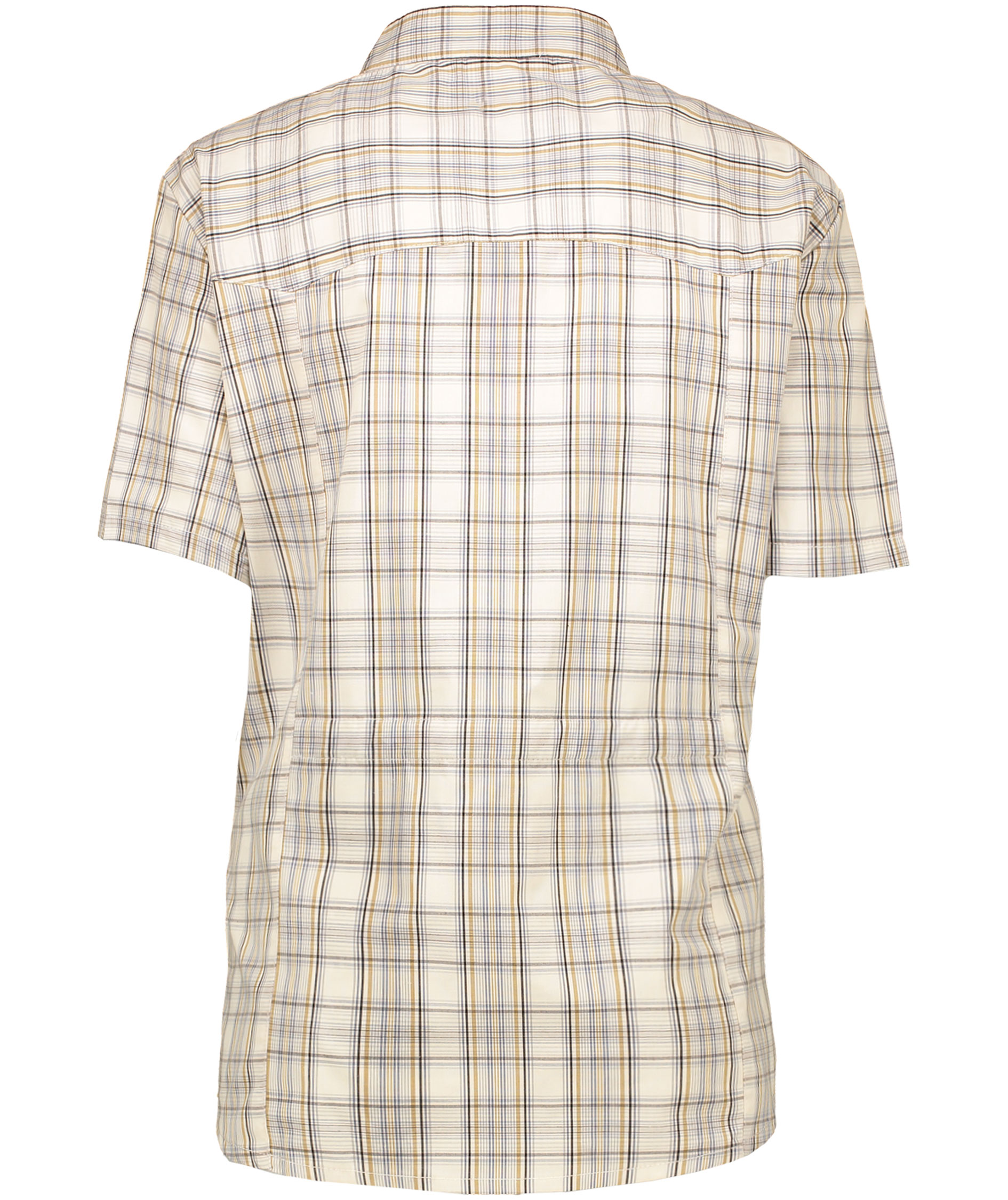 Kentaur kort&auml;rmad skjorta dam, Brun/Beige/Svart Rutig