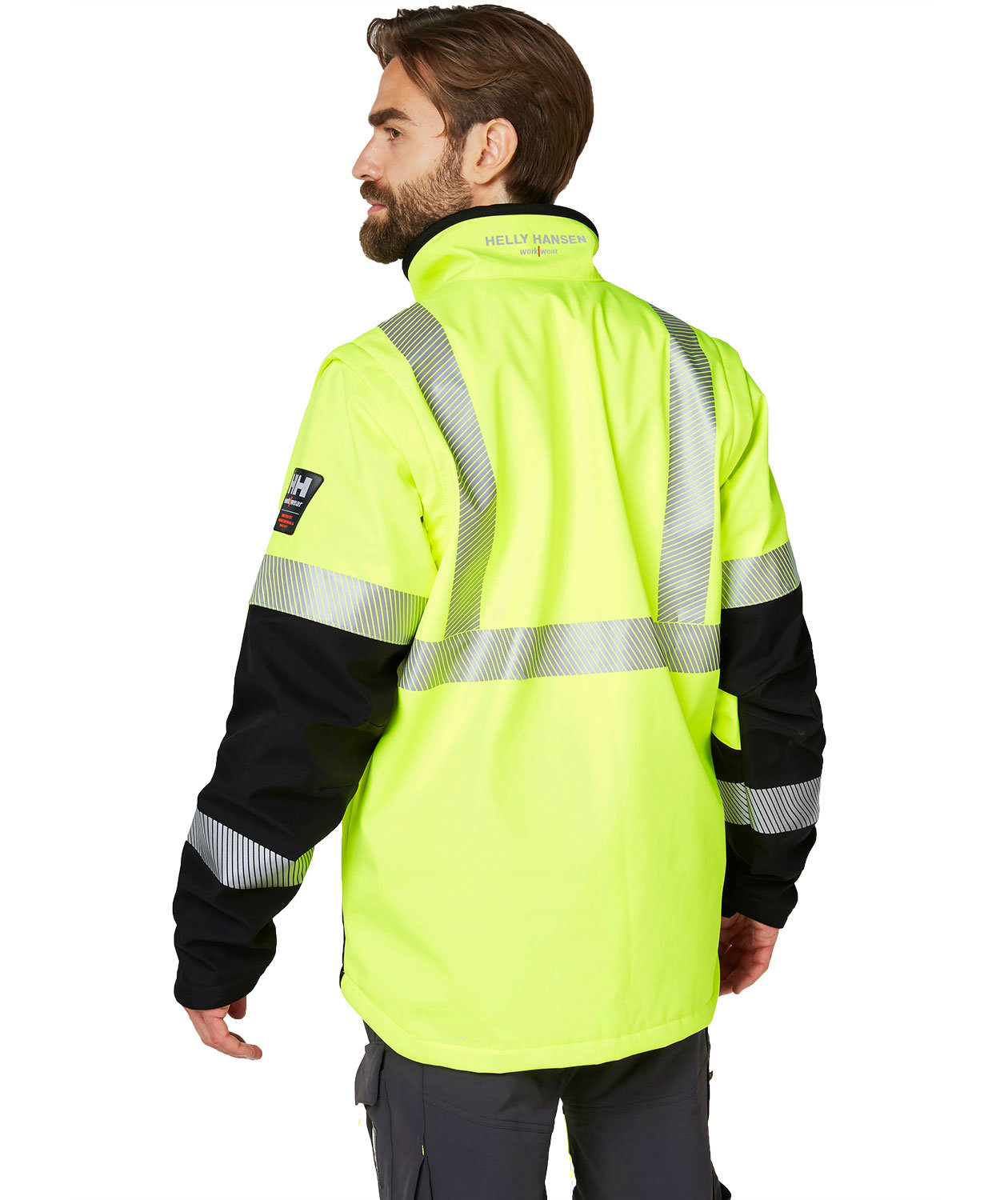 Helly Hansen ICU softshelljakke, Hi-vis gul/charcoal, large image number 3