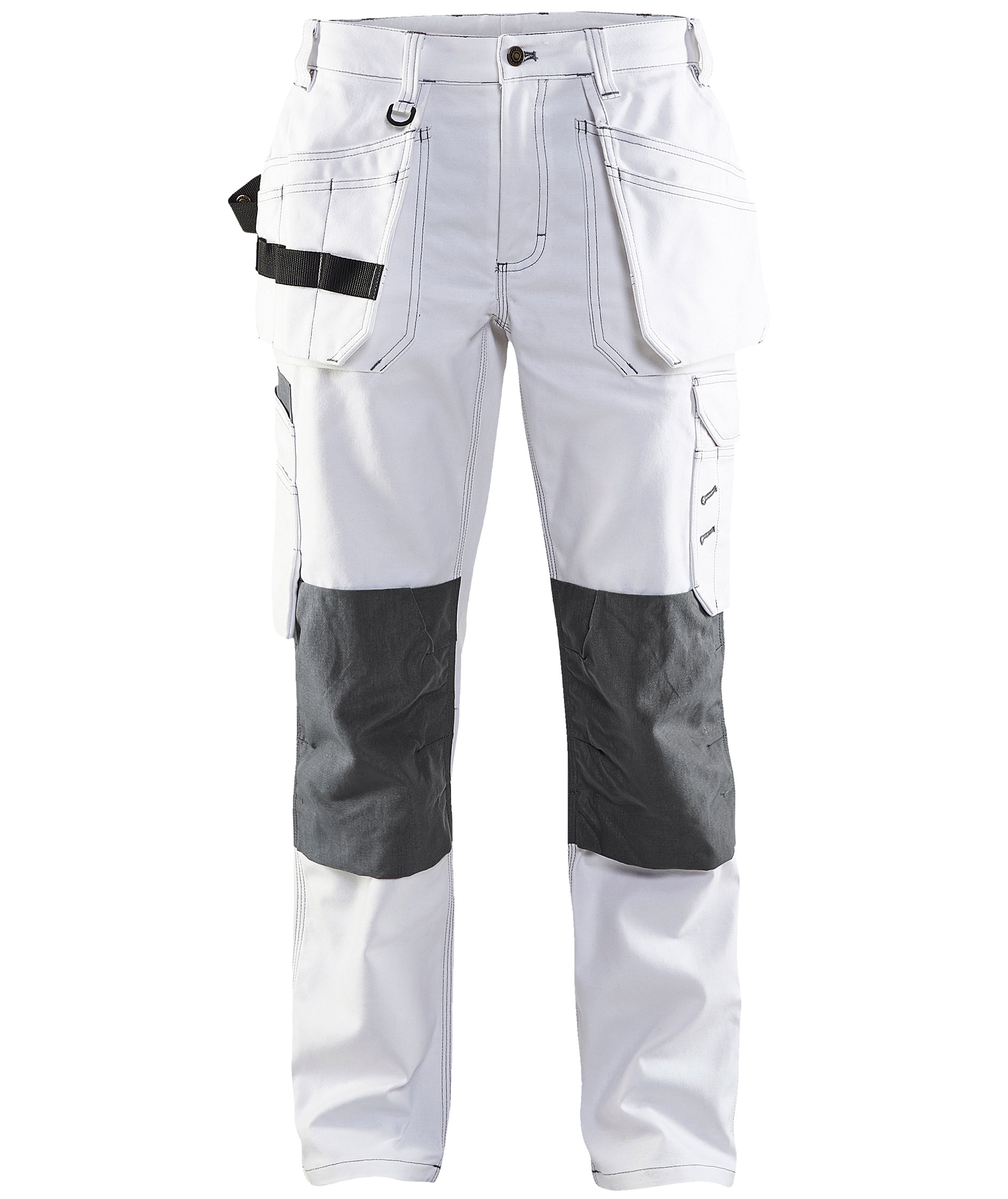 Bl&aring;kl&auml;der hantverksbyxa dam, Vit/m&ouml;rkgr&aring;