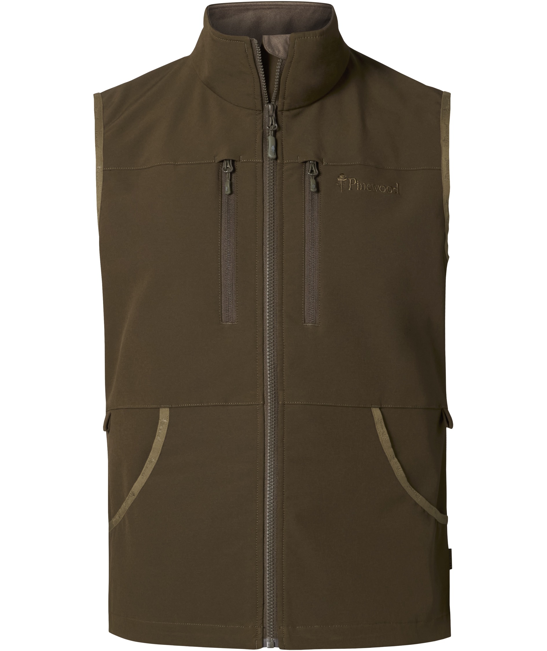 Pinewood Dog Sports Stretch dame softshellvest, Dark Olive, Dark Olive, swatch