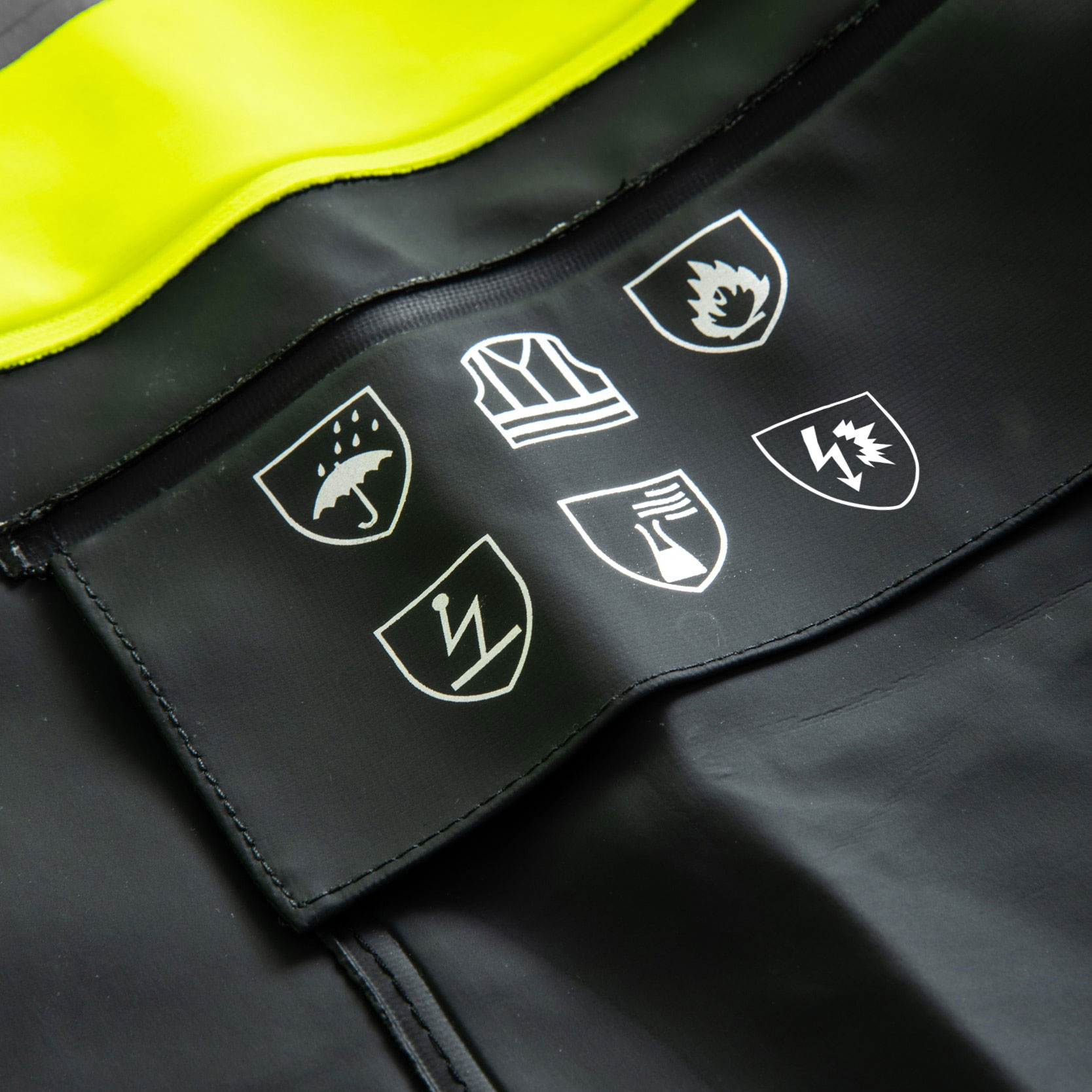 Lyngs&oslash;e Multinorm Regenjacke, Hi-vis gelb/marine, large image number 3