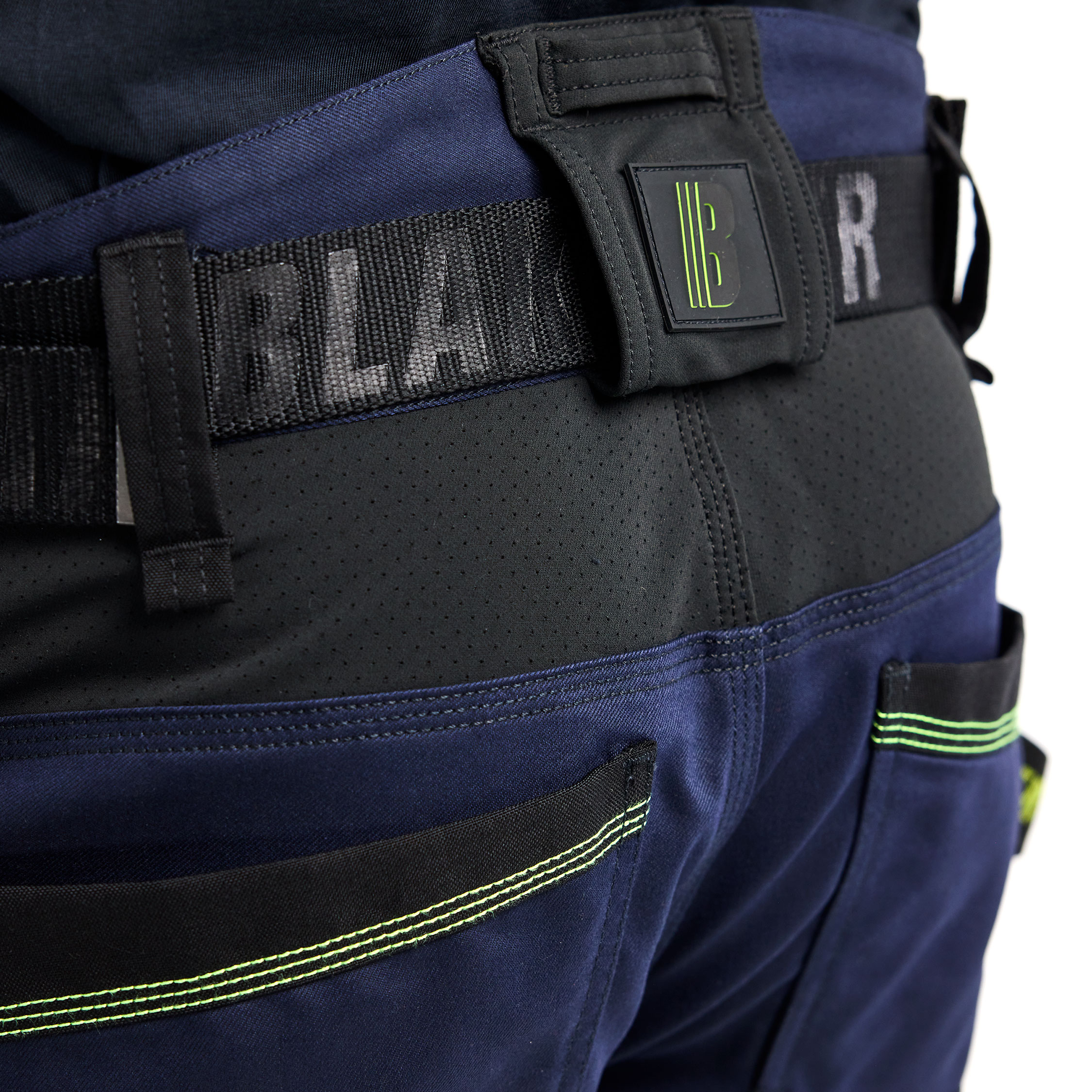Bl&aring;kl&auml;der Striker craftsman knickers, Dark Marine/Hi-Vis Yellow, large image number 4