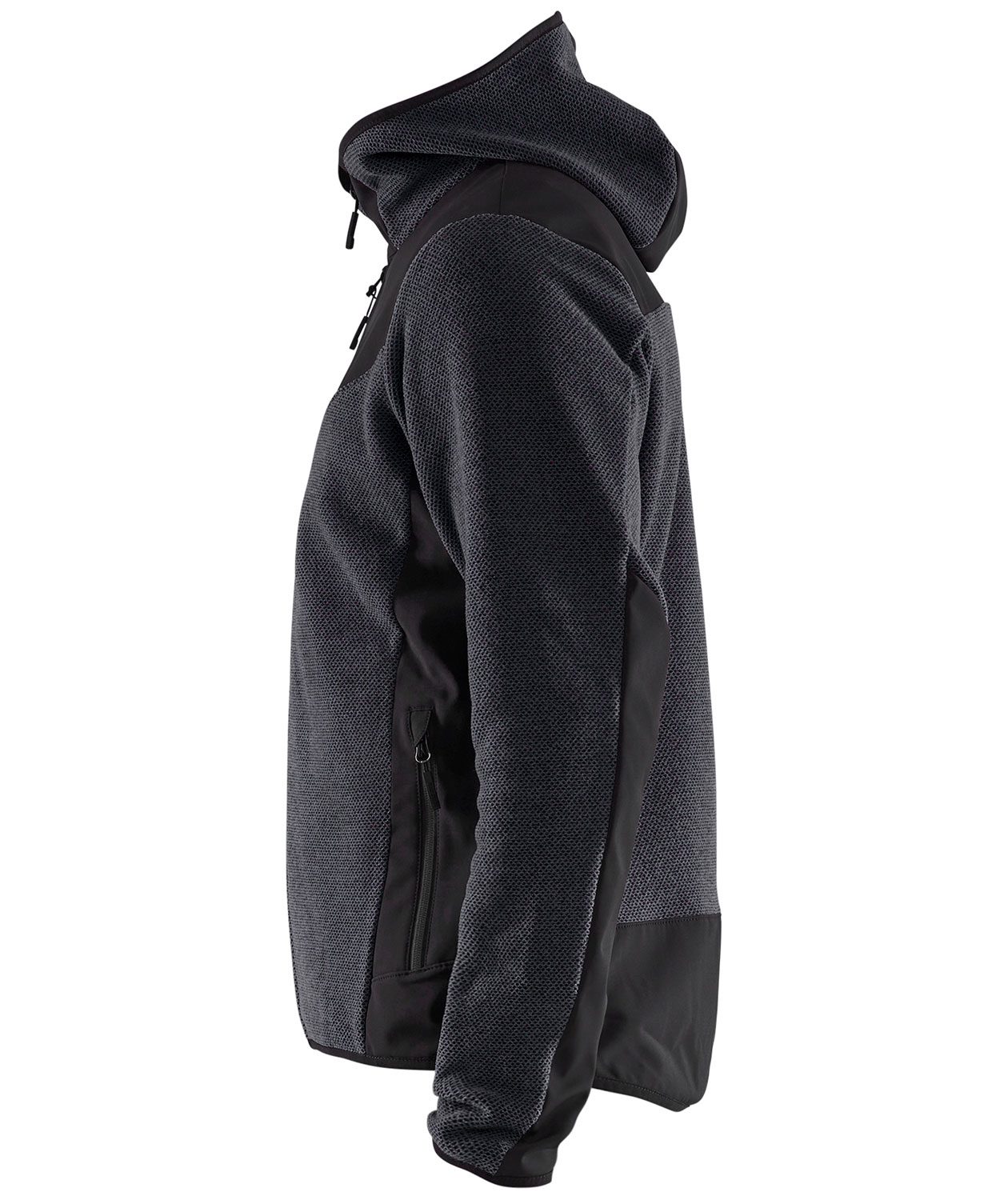 Bl&aring;kl&auml;der stickadjacka, Antracitgr&aring;/Svart, large image number 3