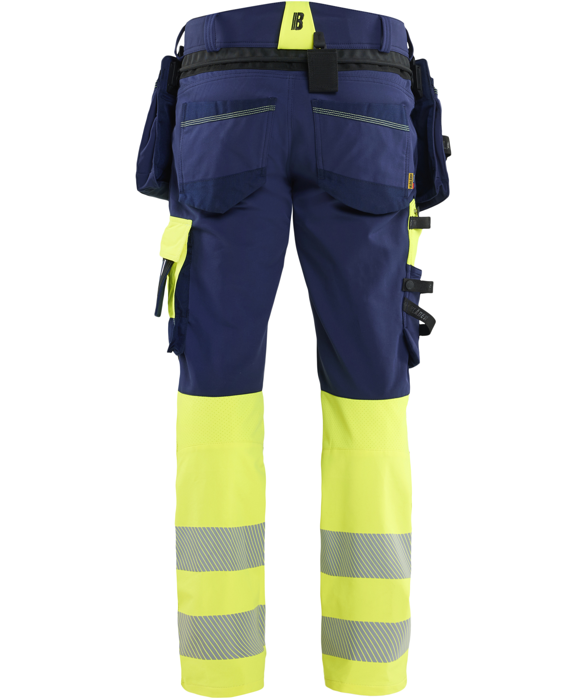 Bl&aring;kl&auml;der ToolRig&trade; craftsman trousers full stretch, Marine/Hi-Vis yellow, large image number 2