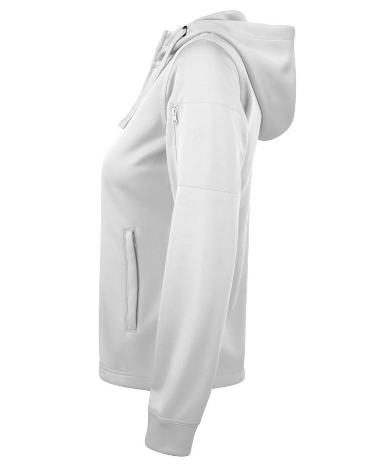 Clique Basic Active Damen Hoodie, Wei&szlig;, large image number 3